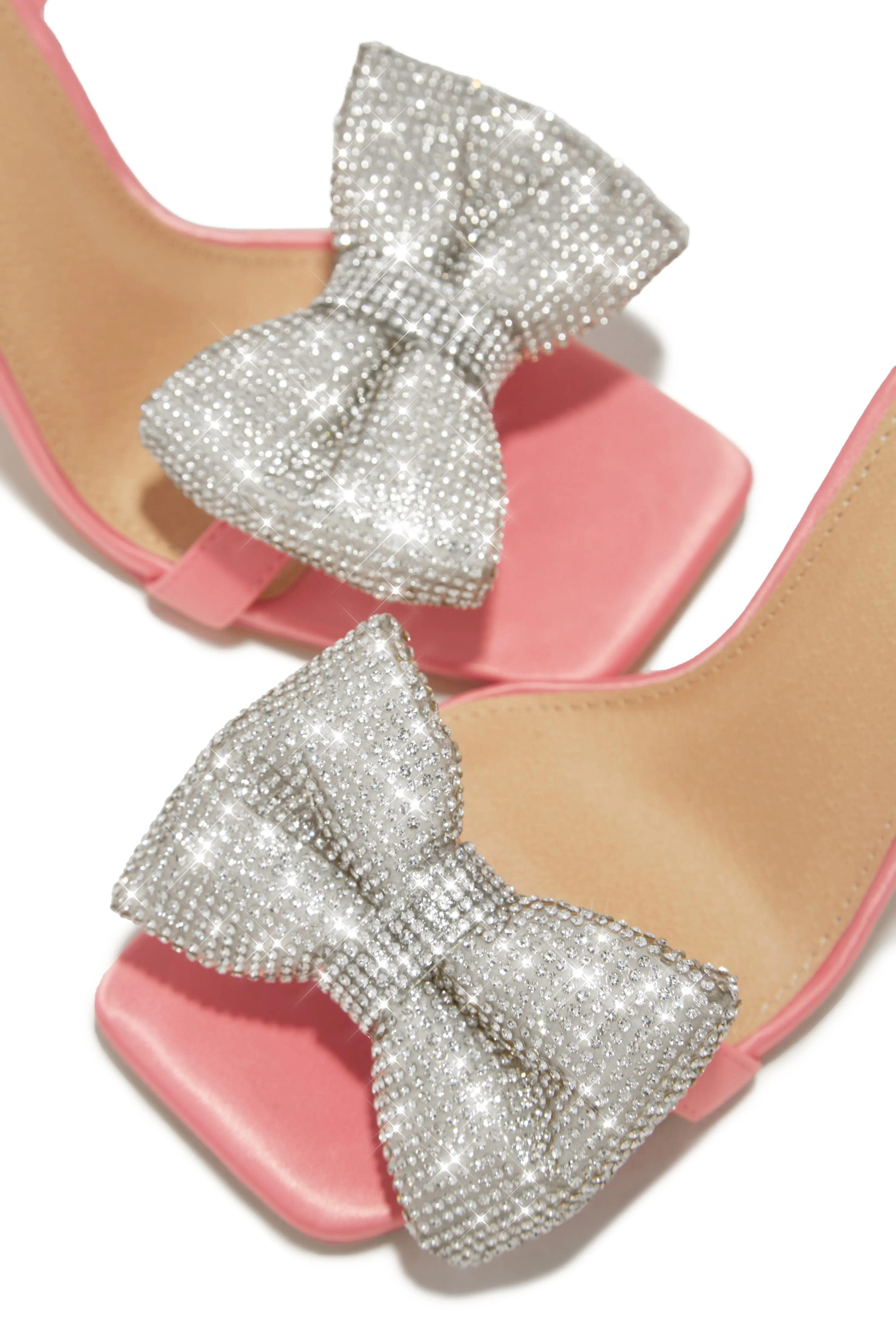 Ciela Lace Up Embellished Bow Heels - Pink sold by Miss Lola product image thumbnail 2