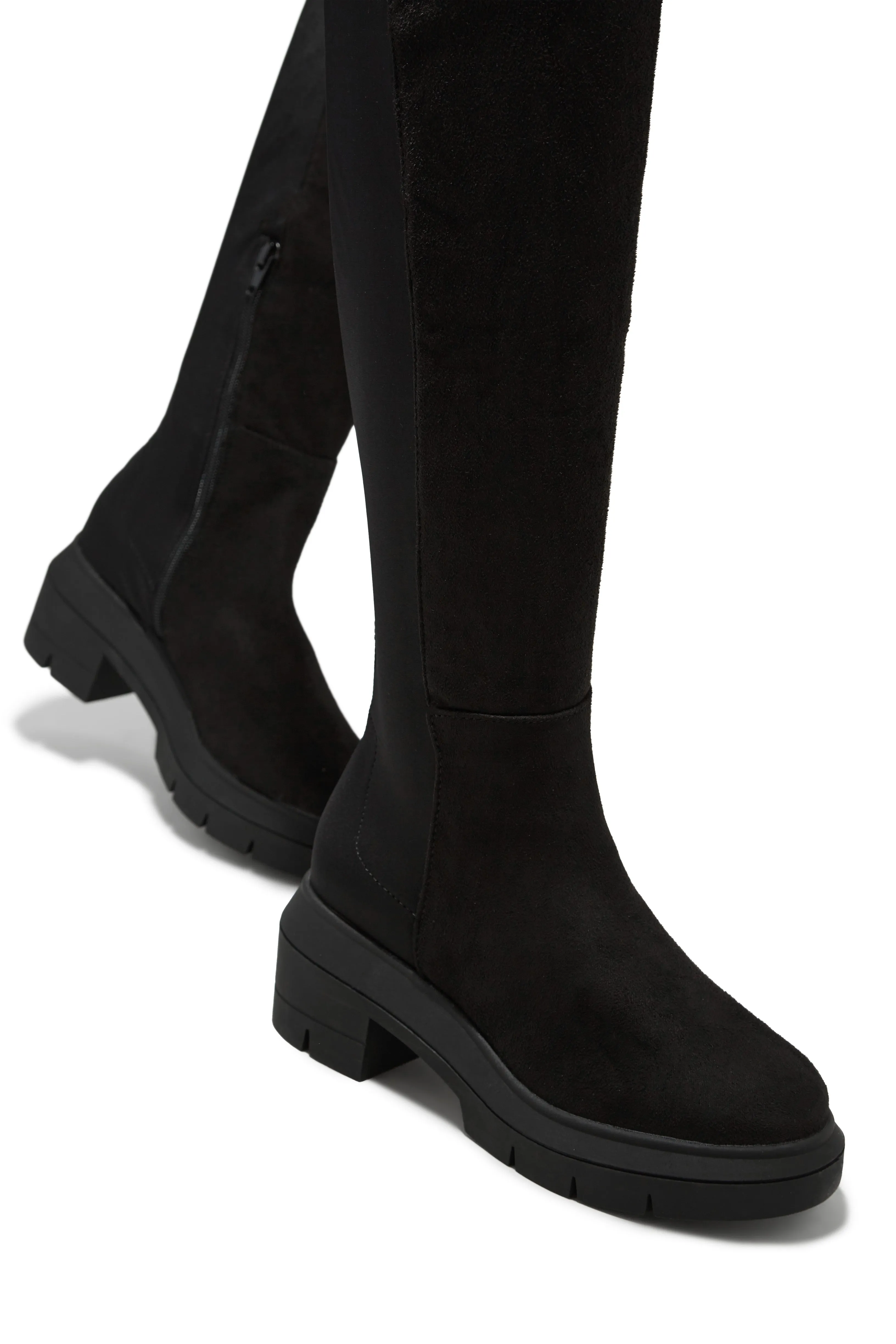 Zerah Over The Knee Boots - Black sold by Miss Lola product image thumbnail 4