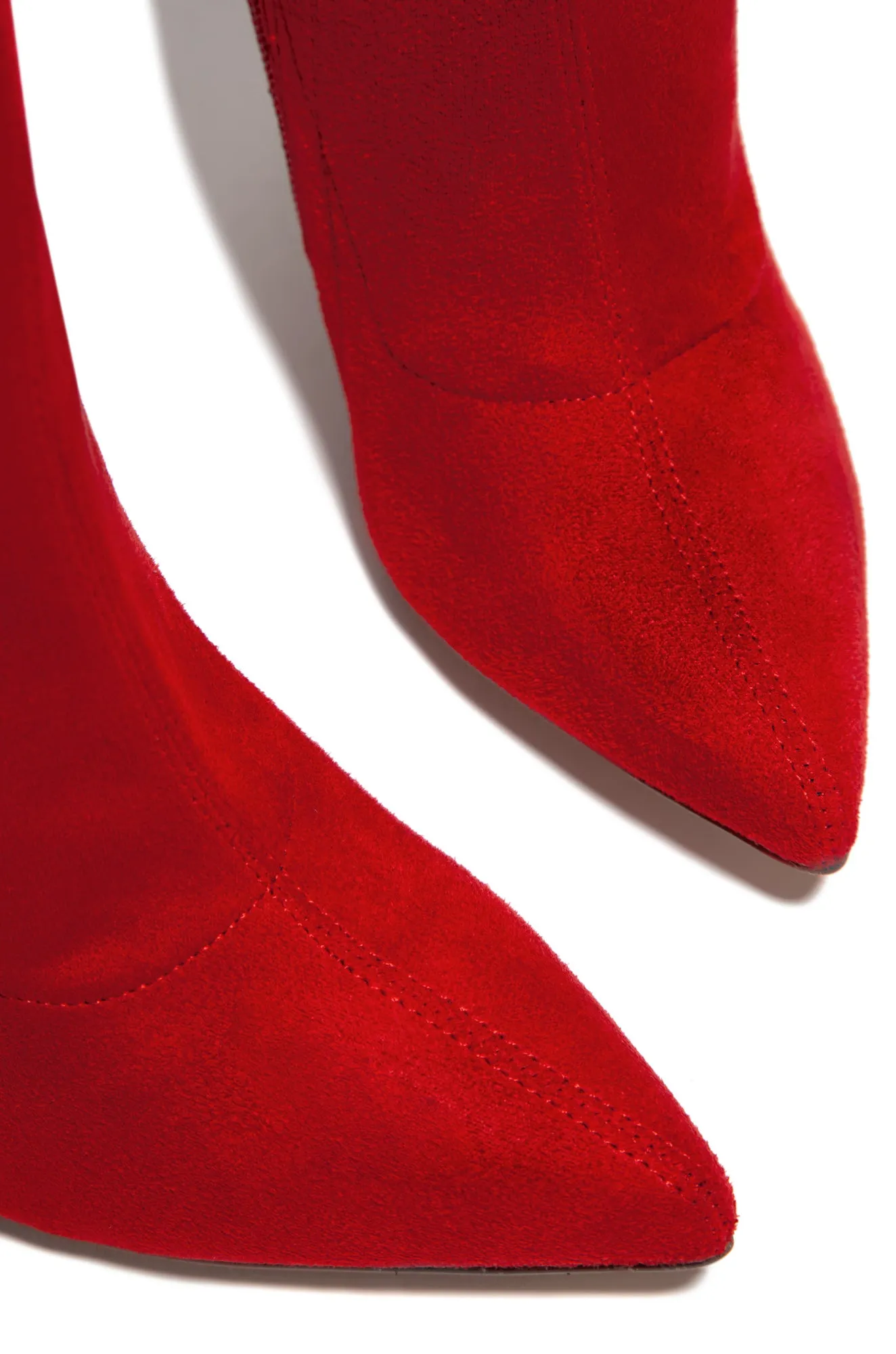 Sultry Touch Over The Knee Boots - Red sold by Miss Lola product image thumbnail 3