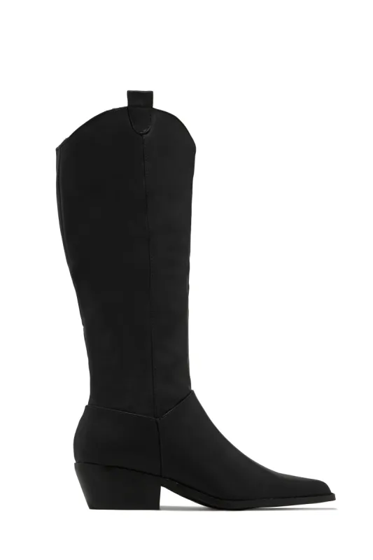 Dallas Western Cowgirl Boots - Black sold by Miss Lola