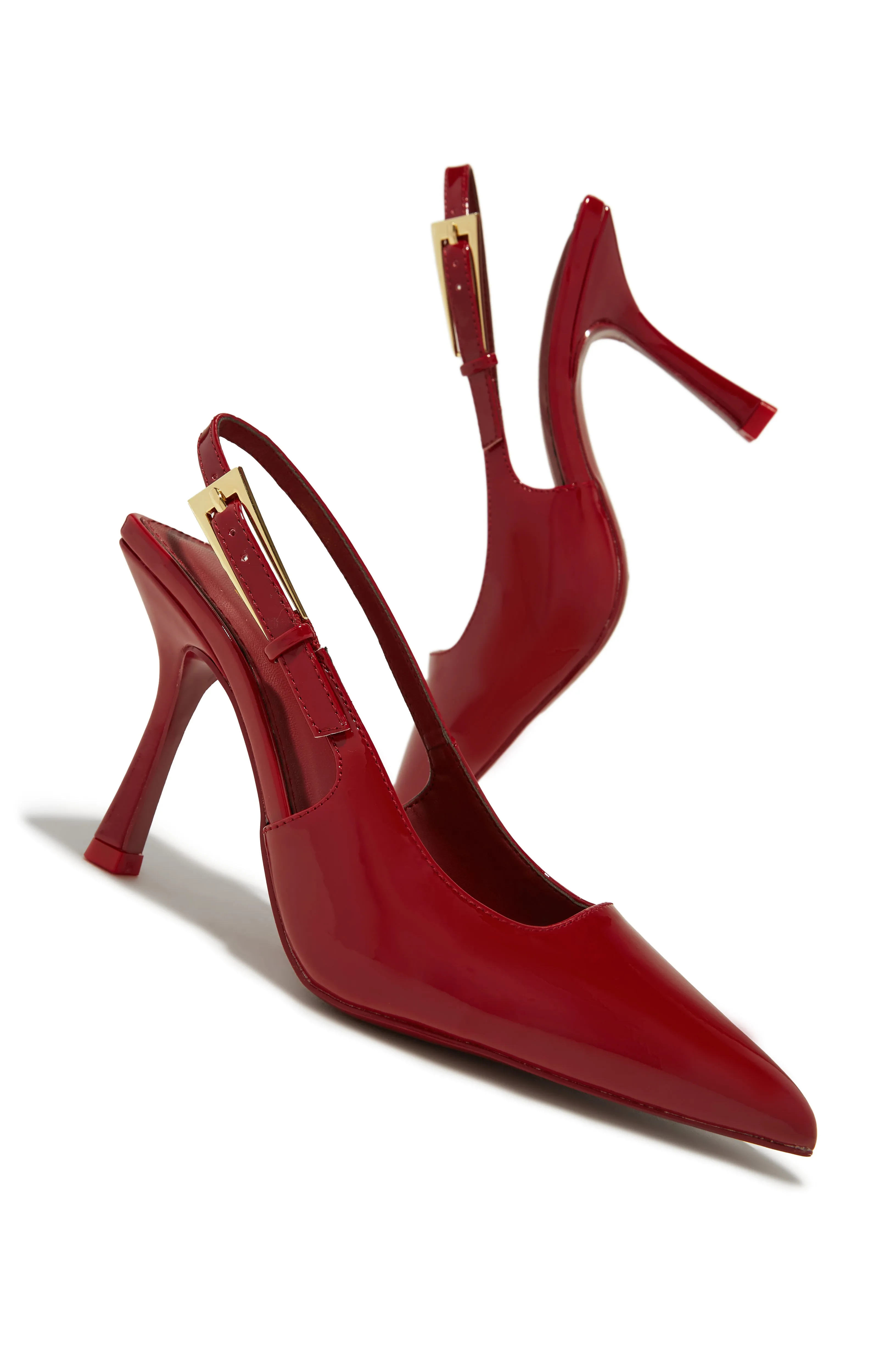 Caroline Slingback Pumps - Cherry sold by Miss Lola product image thumbnail 3