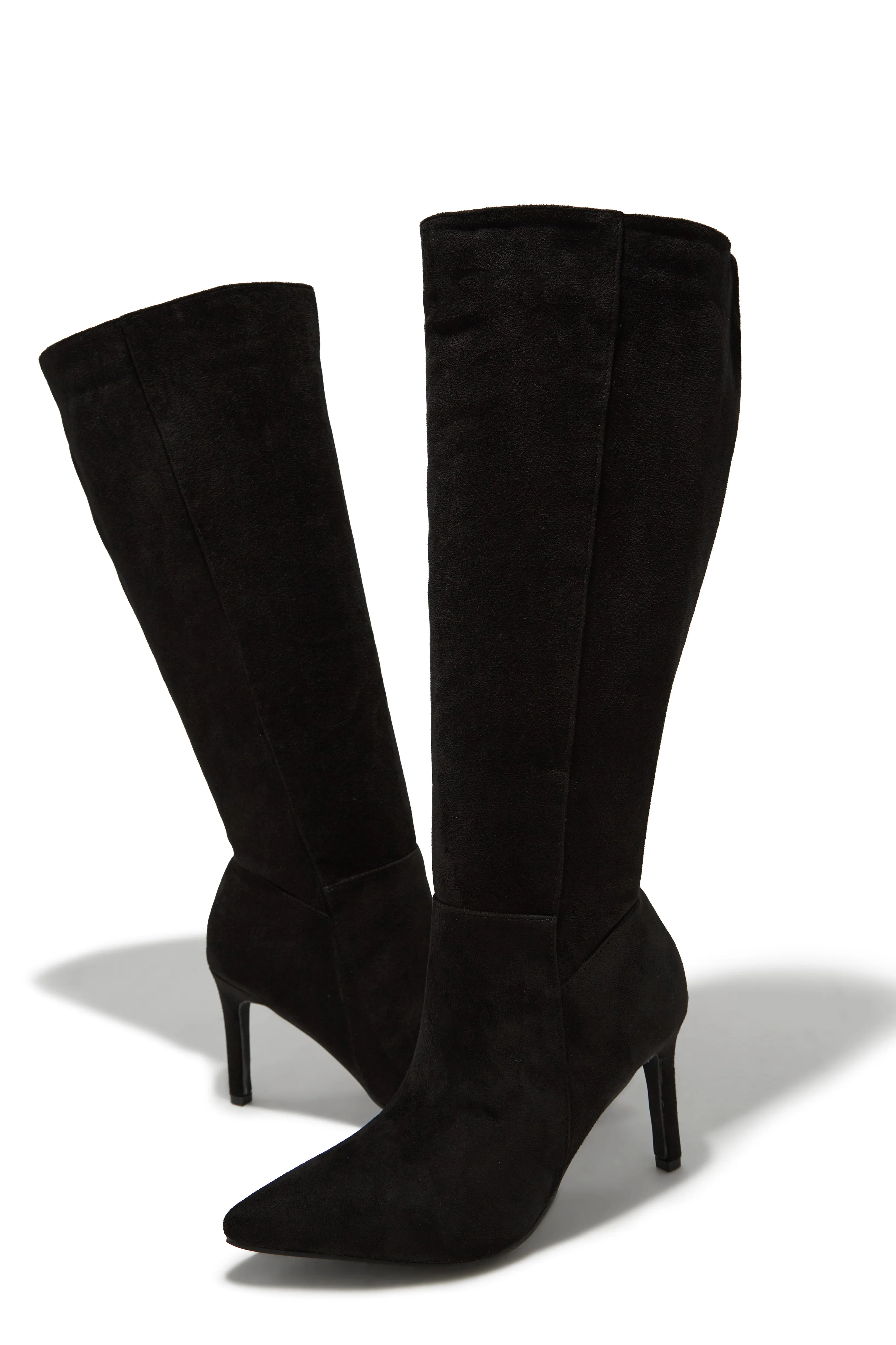 Scarlette Below The Knee Heel Boots - Black sold by Miss Lola product image thumbnail 2
