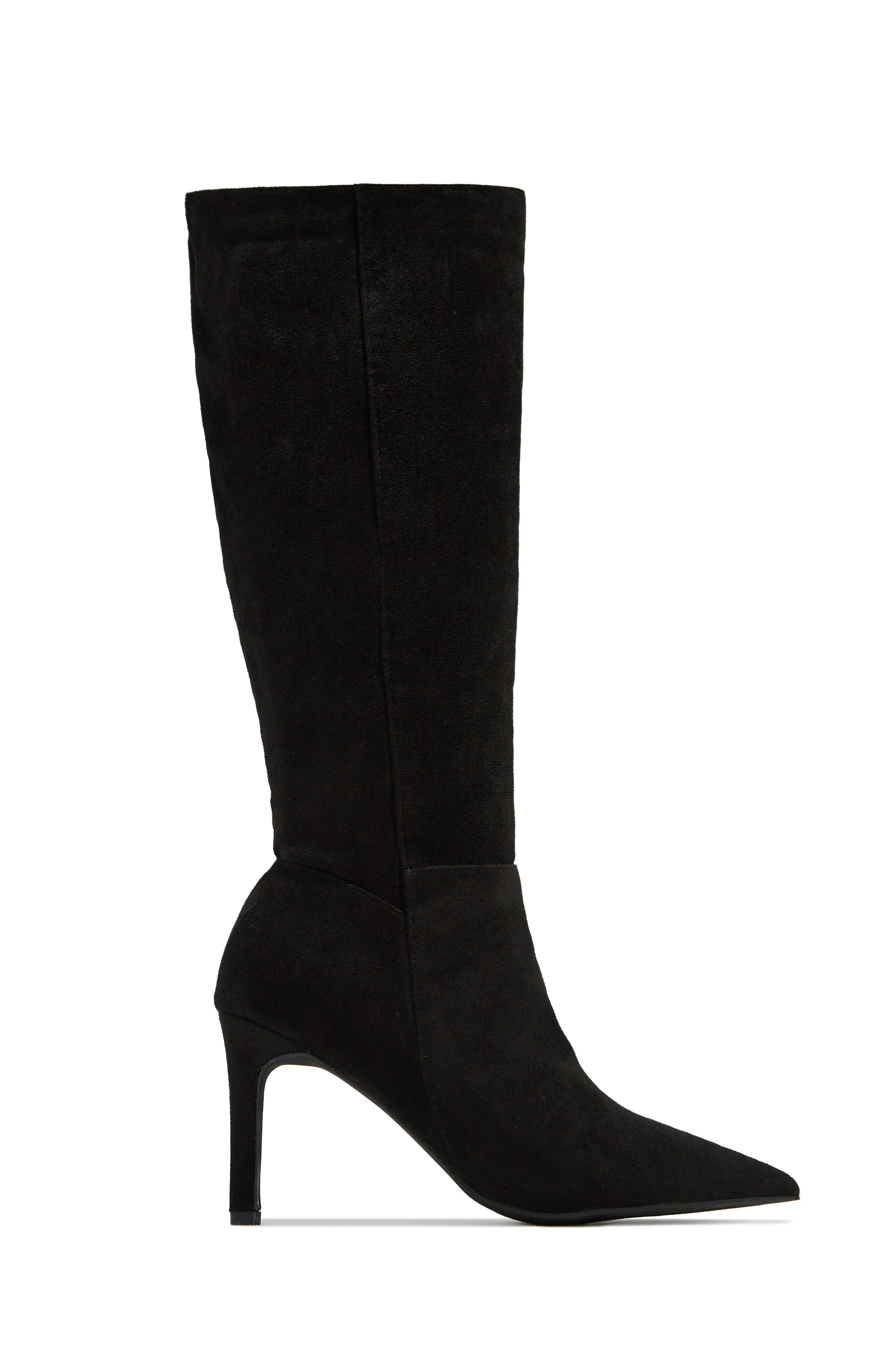 Scarlette Below The Knee Heel Boots - Black sold by Miss Lola