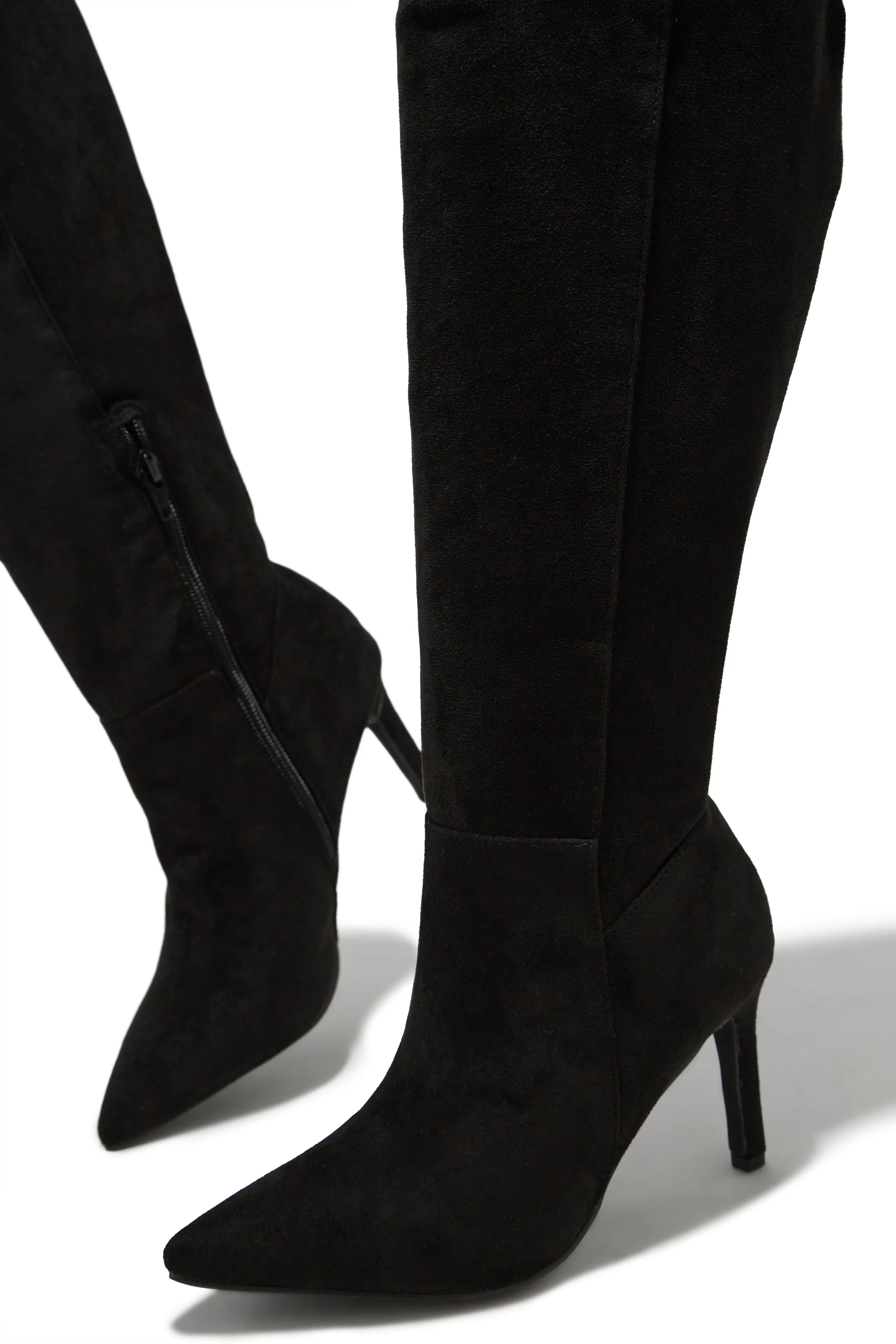 Scarlette Below The Knee Heel Boots - Black sold by Miss Lola product image thumbnail 4