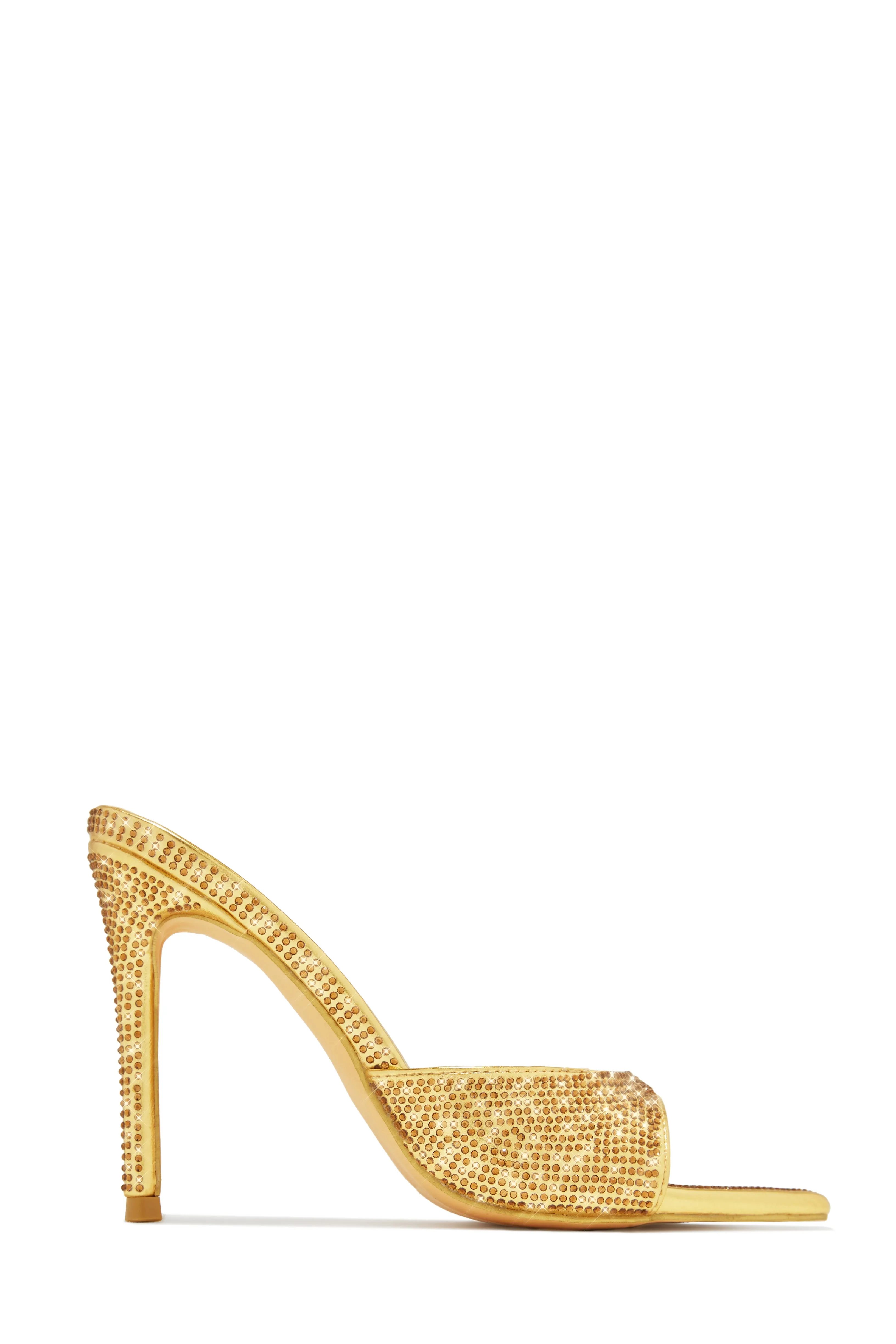Amiah Embellished High Heel Mules - Gold sold by Miss Lola product image thumbnail 5