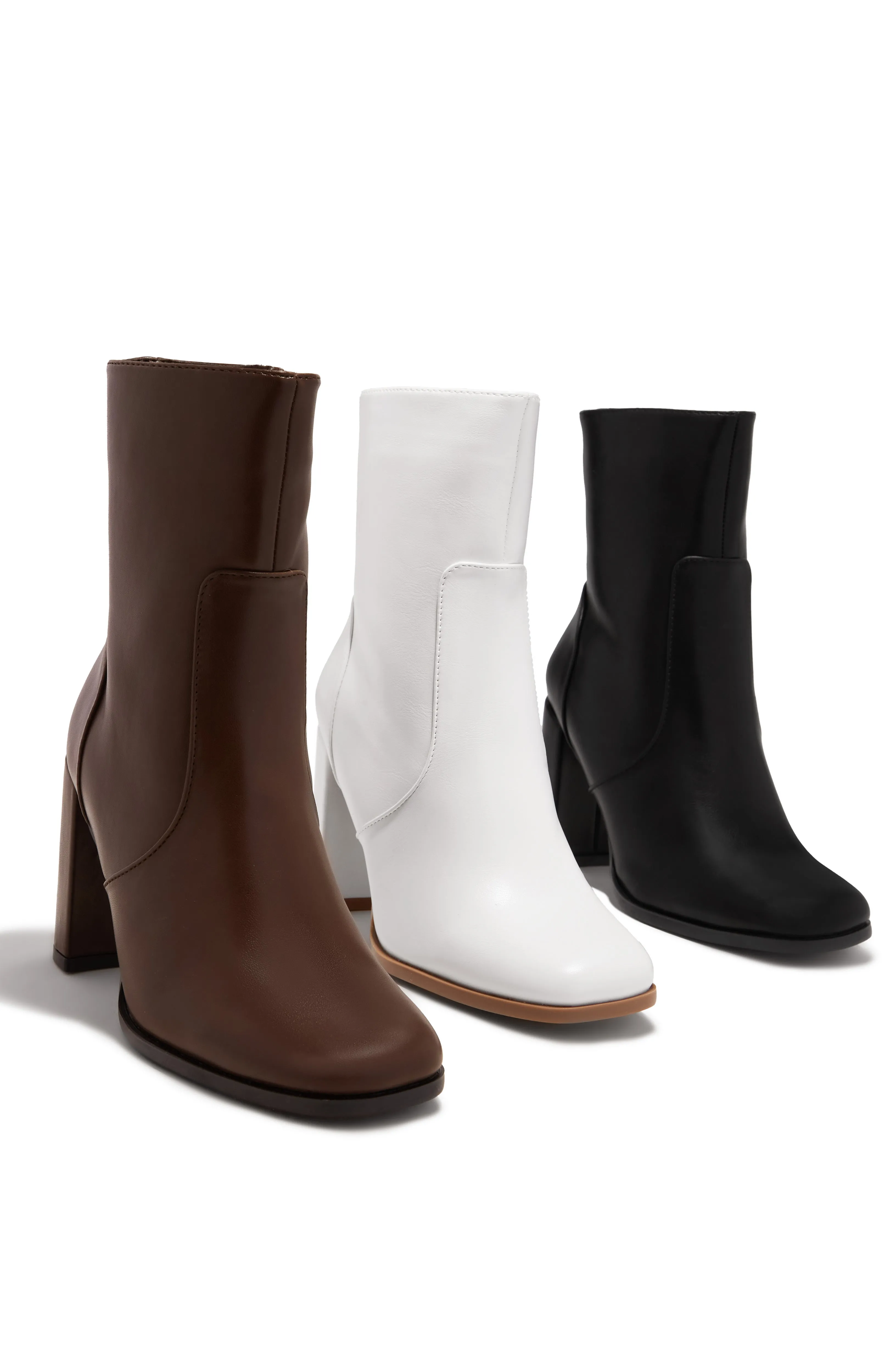 Harlow Block Heel Ankle Boot - Brown sold by Miss Lola product image thumbnail 4