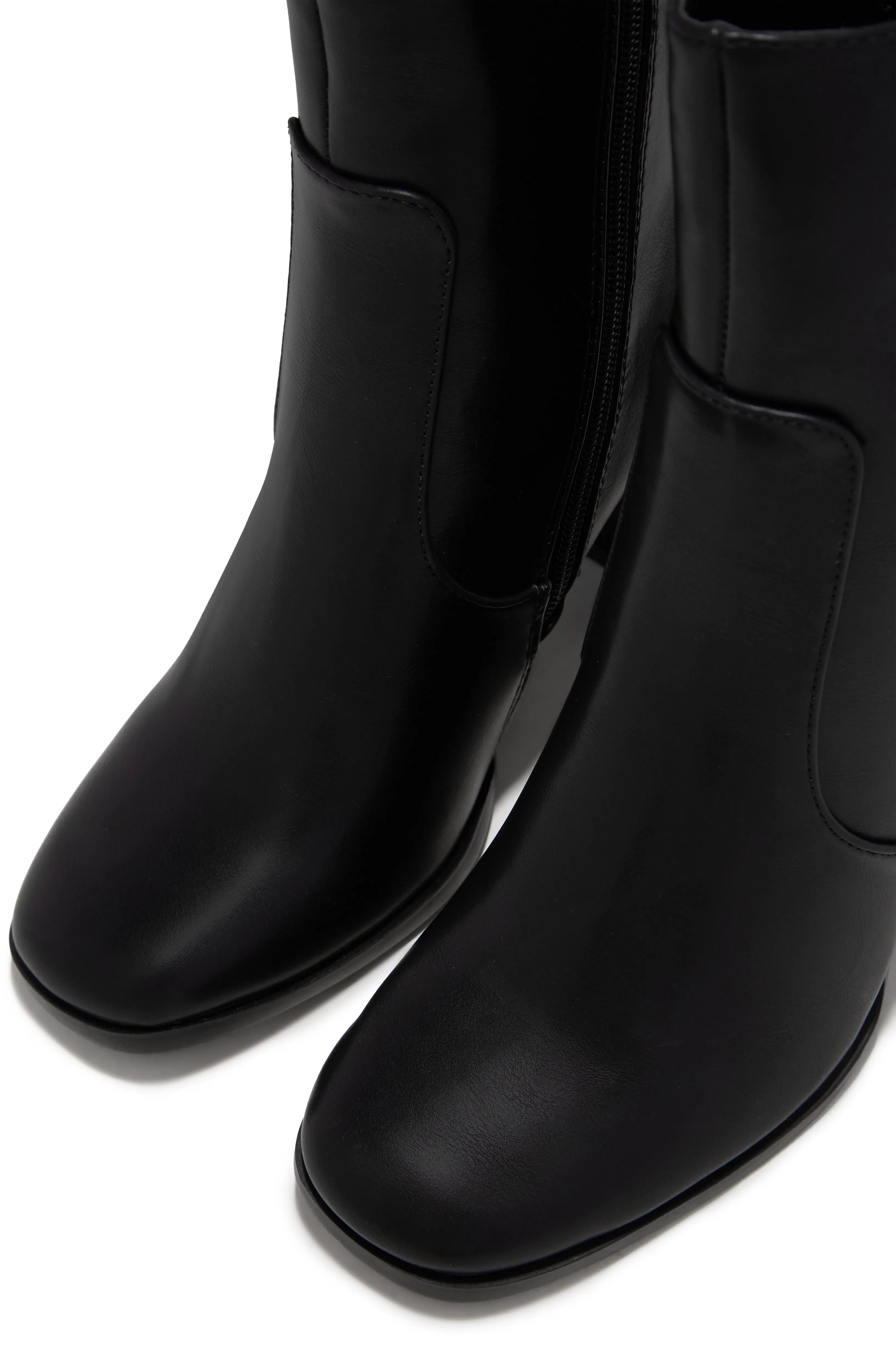 Harlow Block Heel Ankle Boot - Black sold by Miss Lola product image thumbnail 3