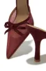 Carrie Mule Heel Pumps - Cherry sold by Miss Lola