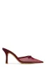 Carrie Mule Heel Pumps - Cherry sold by Miss Lola