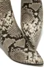 Zama Knee High Heel Boots - Snake sold by Miss Lola