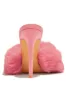 Cherie Faux Fur High Heel Mules - Pink sold by Miss Lola