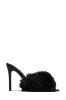 Cherie Faux Fur High Heel Mules - Black sold by Miss Lola