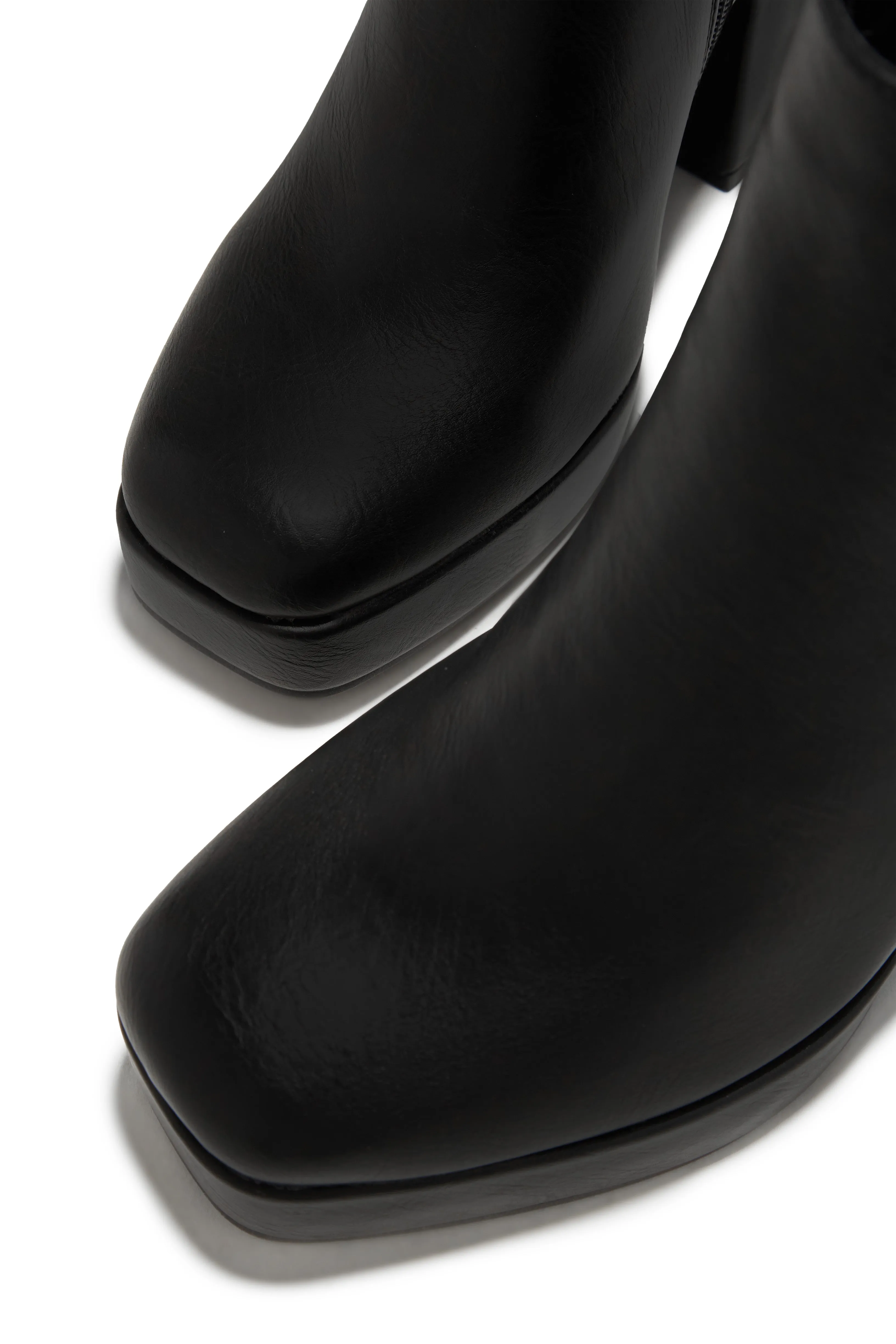 Arya Platform Block Heel Ankle Boots - Black sold by Miss Lola product image thumbnail 2