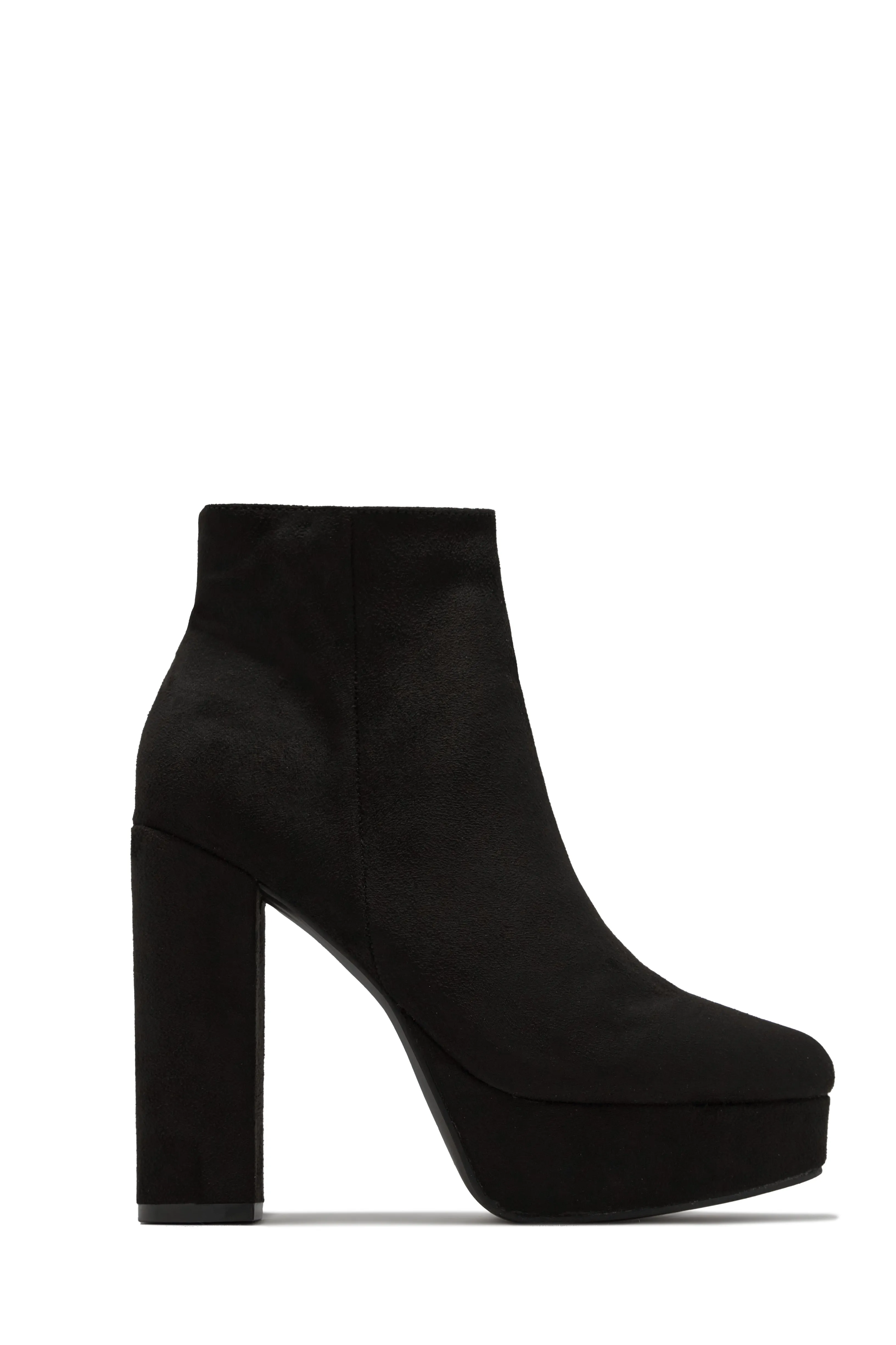 Oaklynn Platform Ankle Boots - Black Suede sold by Miss Lola
