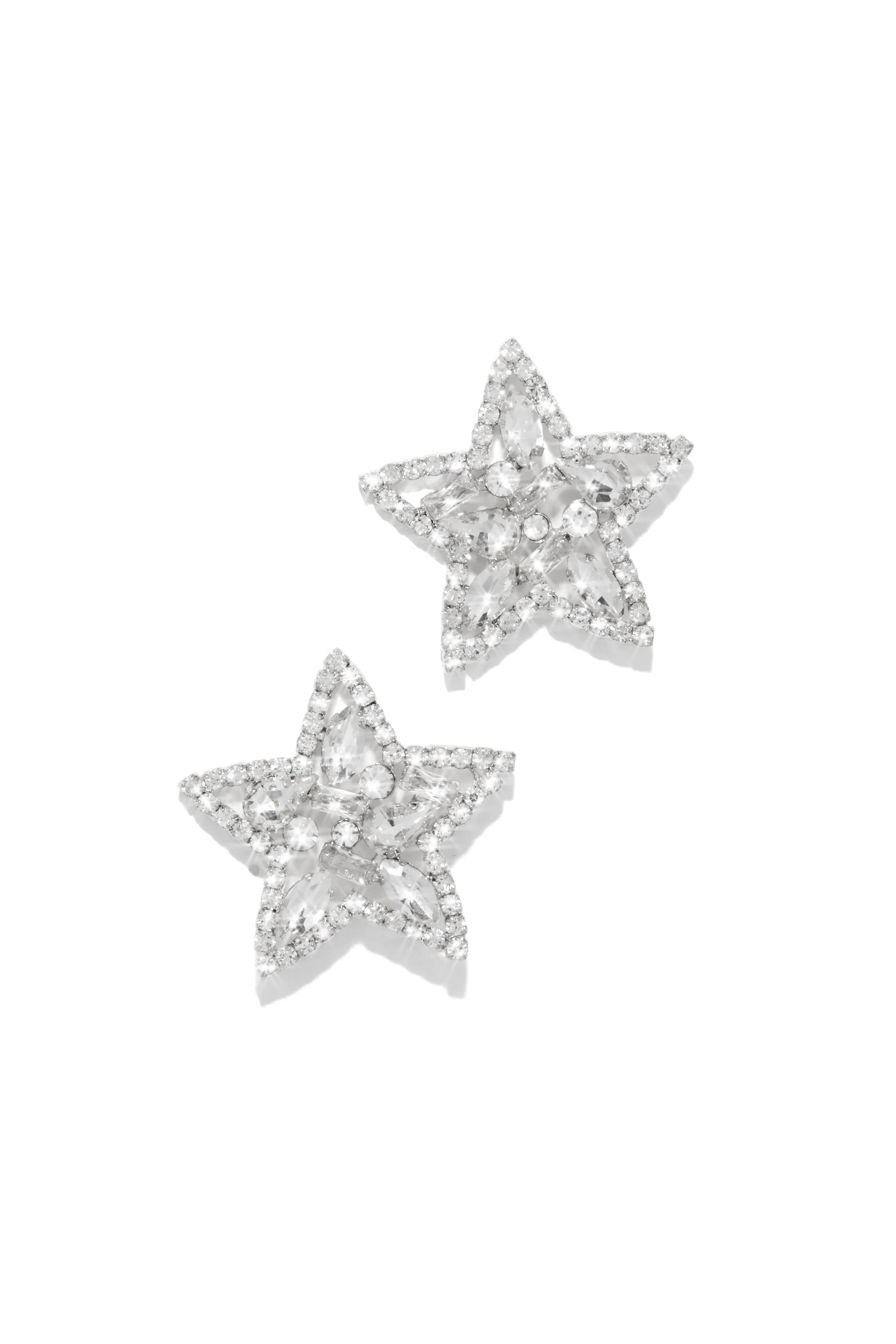 Rockstar Embellished Star Stud Earrings - Gold sold by Miss Lola product image thumbnail 4