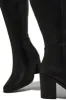Draya Wide Fit Block Heel Boots - Black sold by Miss Lola