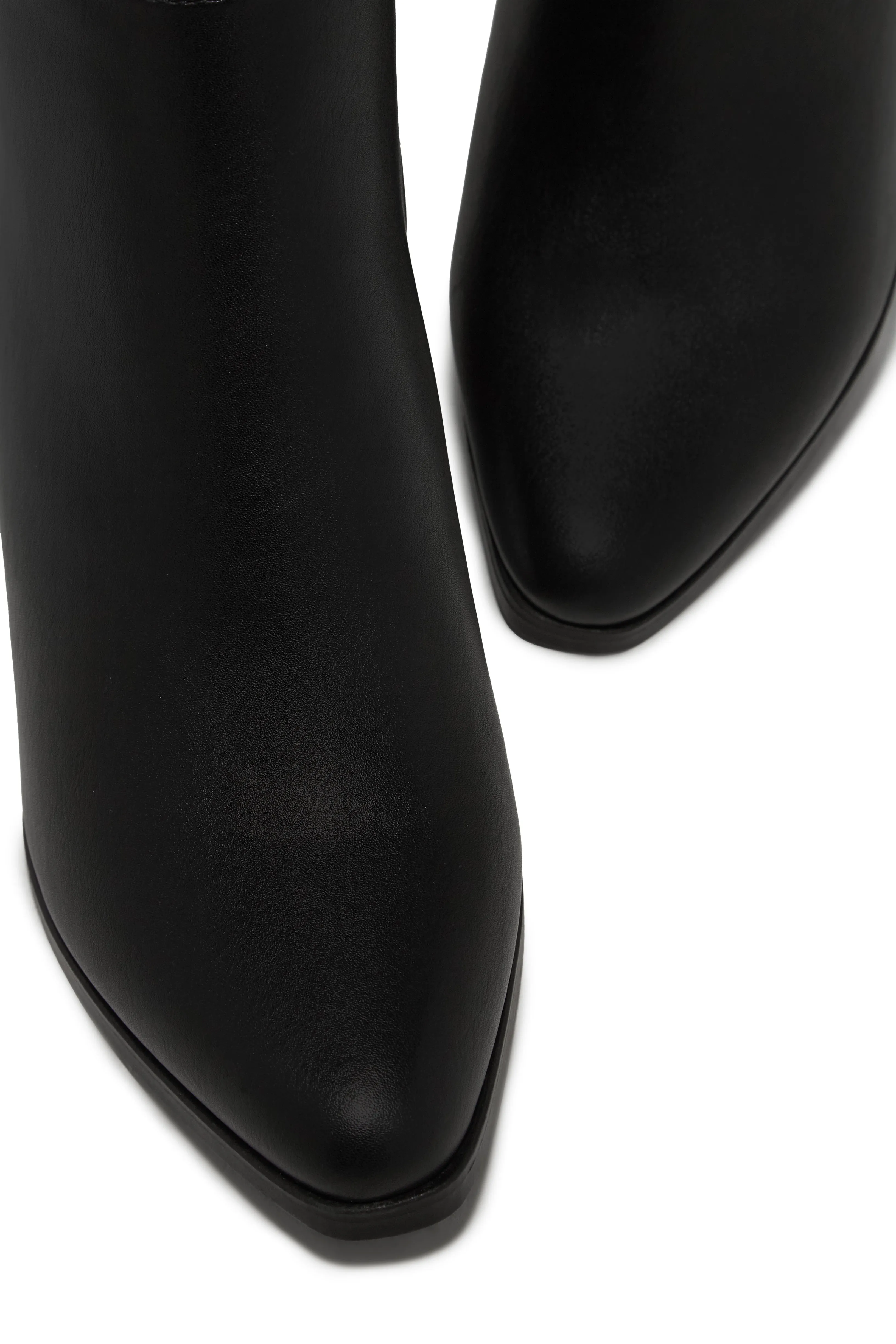 Draya Wide Fit Block Heel Boots - Black sold by Miss Lola product image thumbnail 3