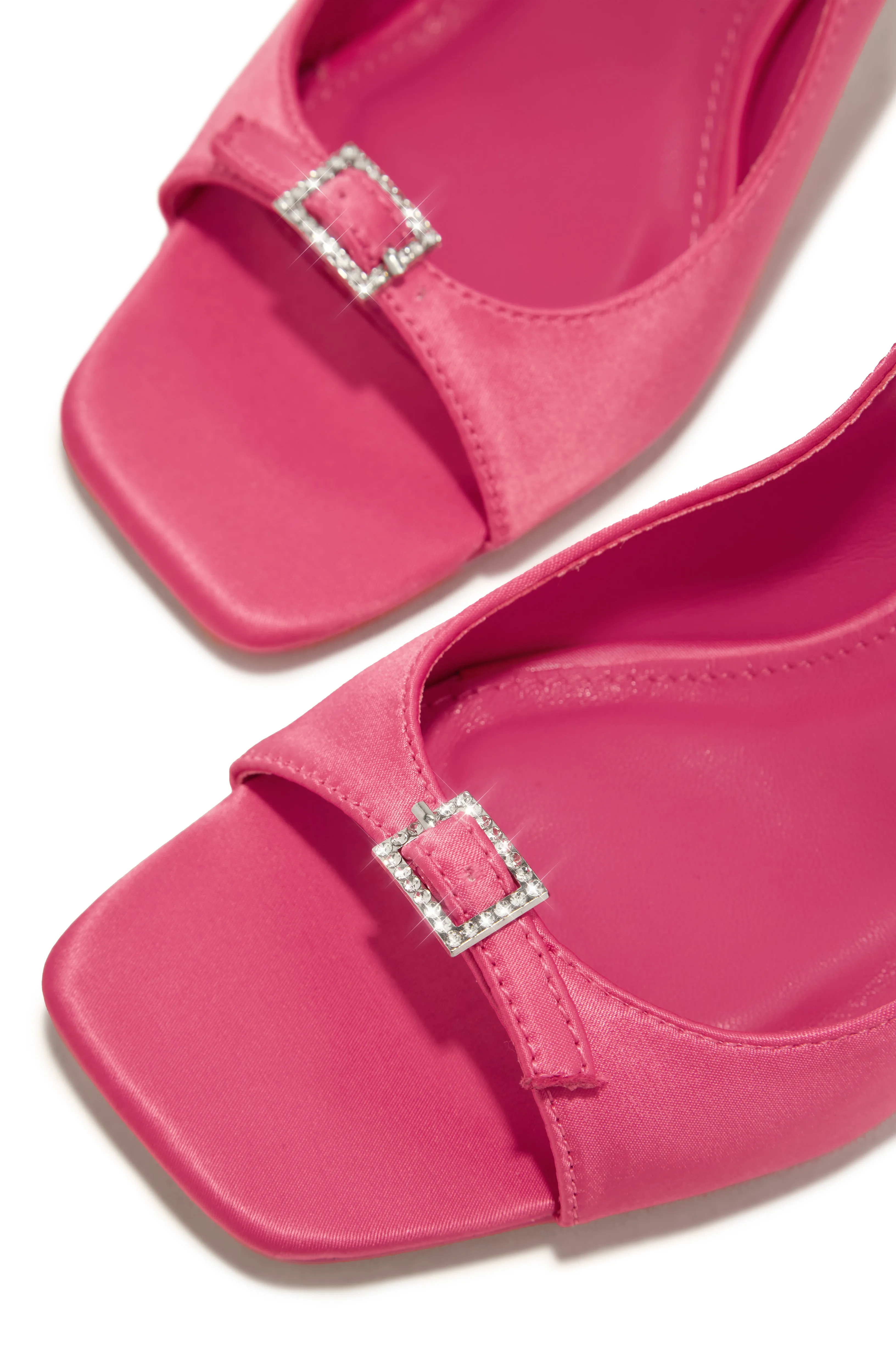 Evie Peep Toe Single Sole Heels - Pink sold by Miss Lola product image thumbnail 2