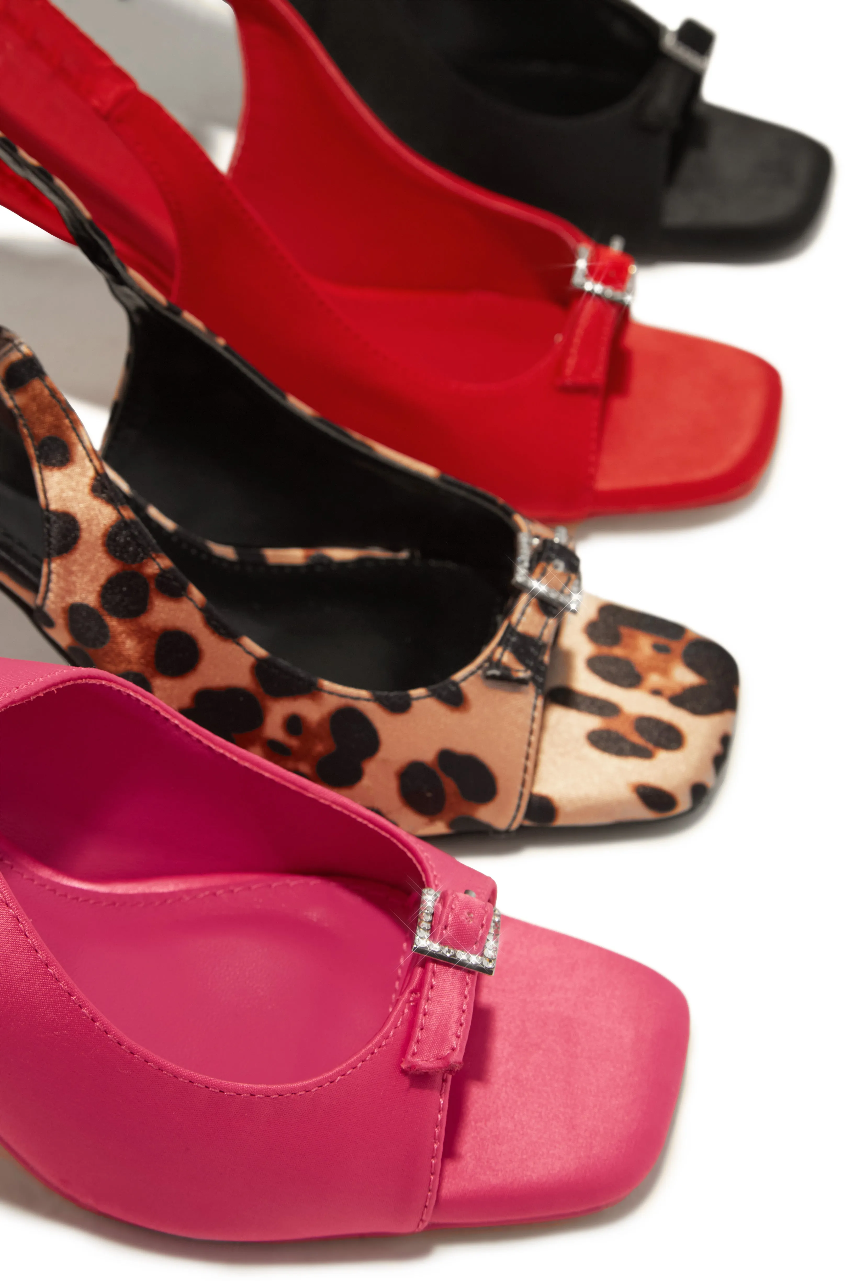 Evie Peep Toe Single Sole Heels - Pink sold by Miss Lola product image thumbnail 5