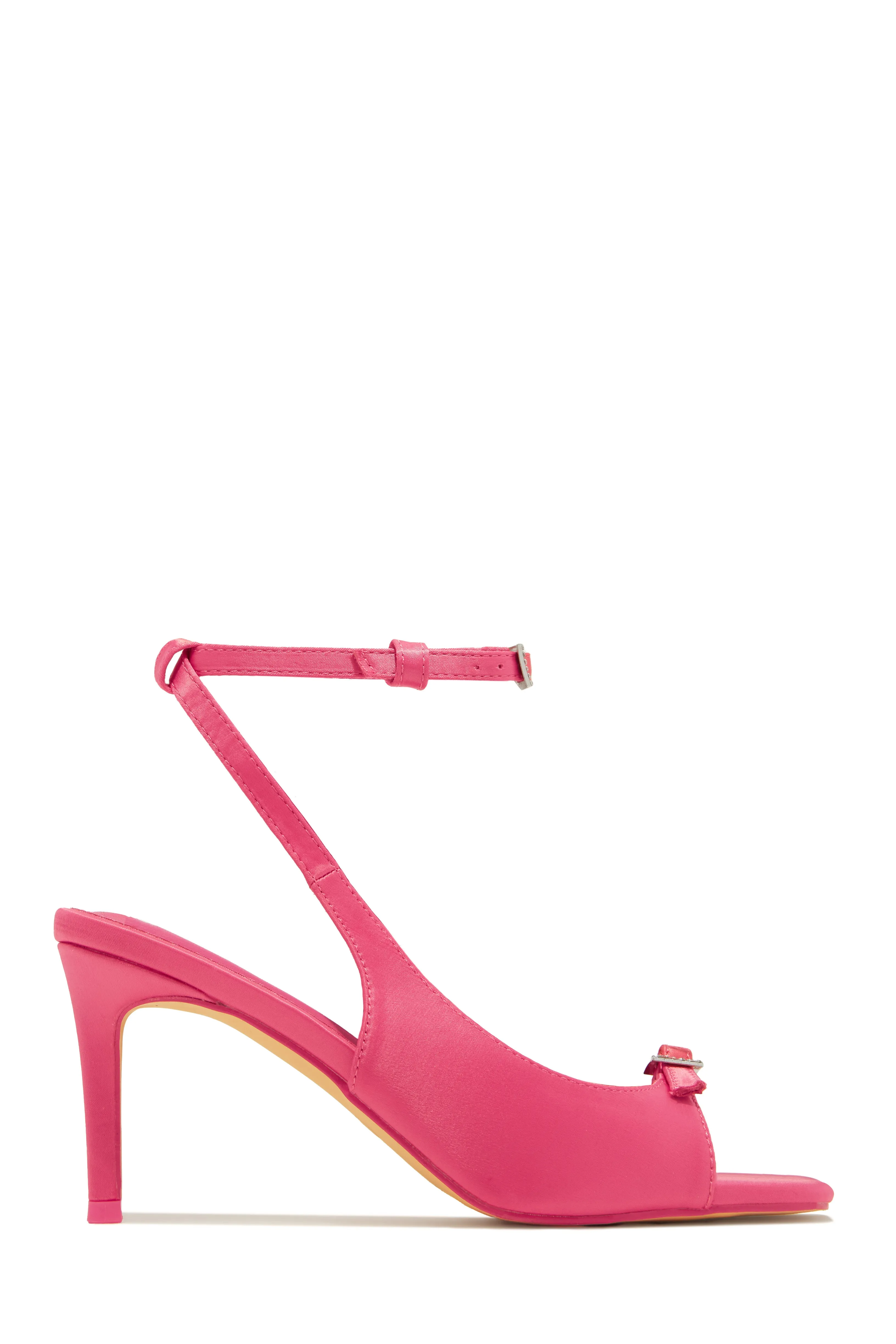 Evie Peep Toe Single Sole Heels - Pink sold by Miss Lola