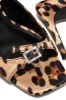 Evie Peep Toe Single Sole Heels - Leopard sold by Miss Lola
