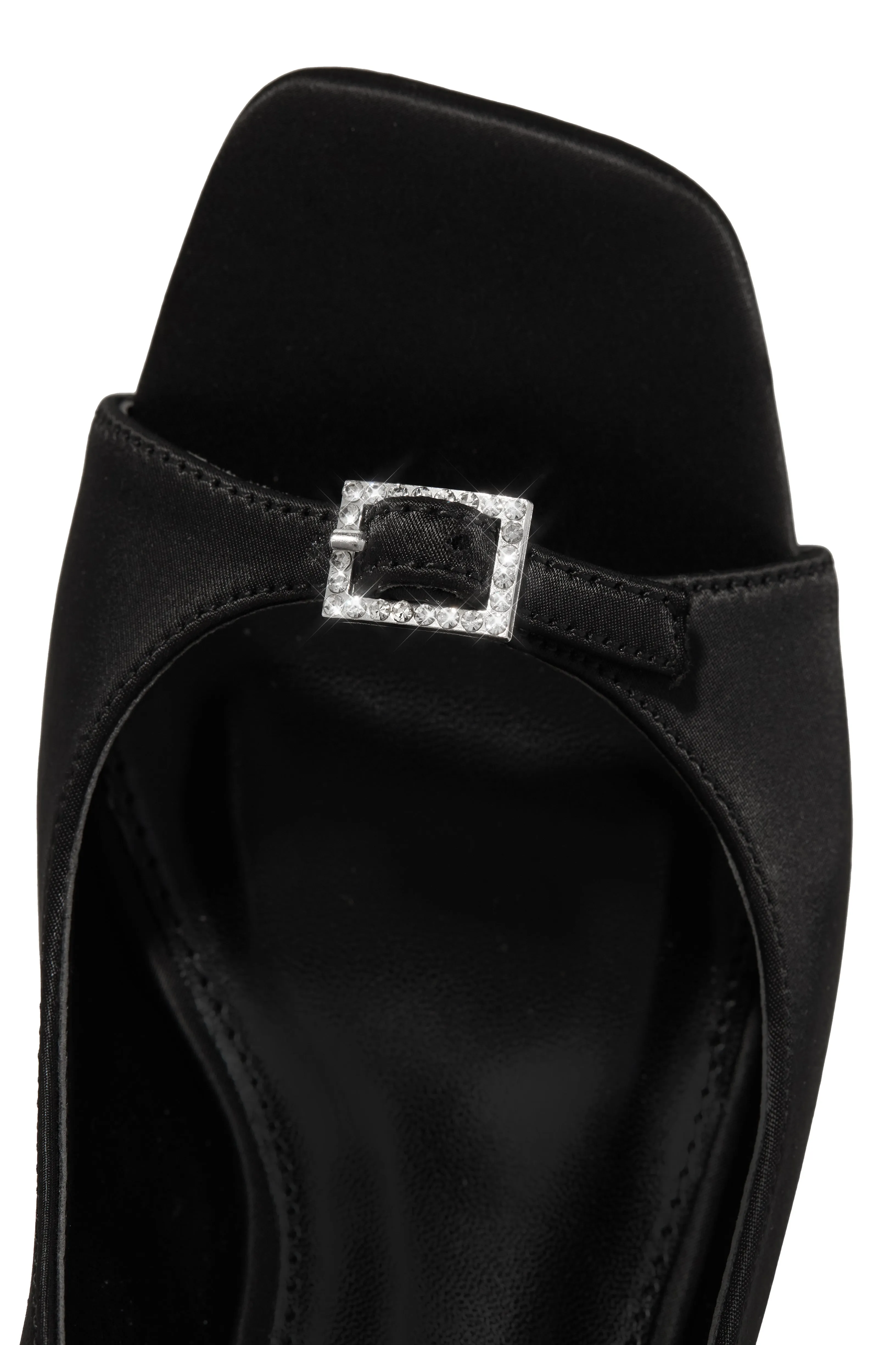 Evie Peep Toe Single Sole Heels - Black sold by Miss Lola product image thumbnail 4