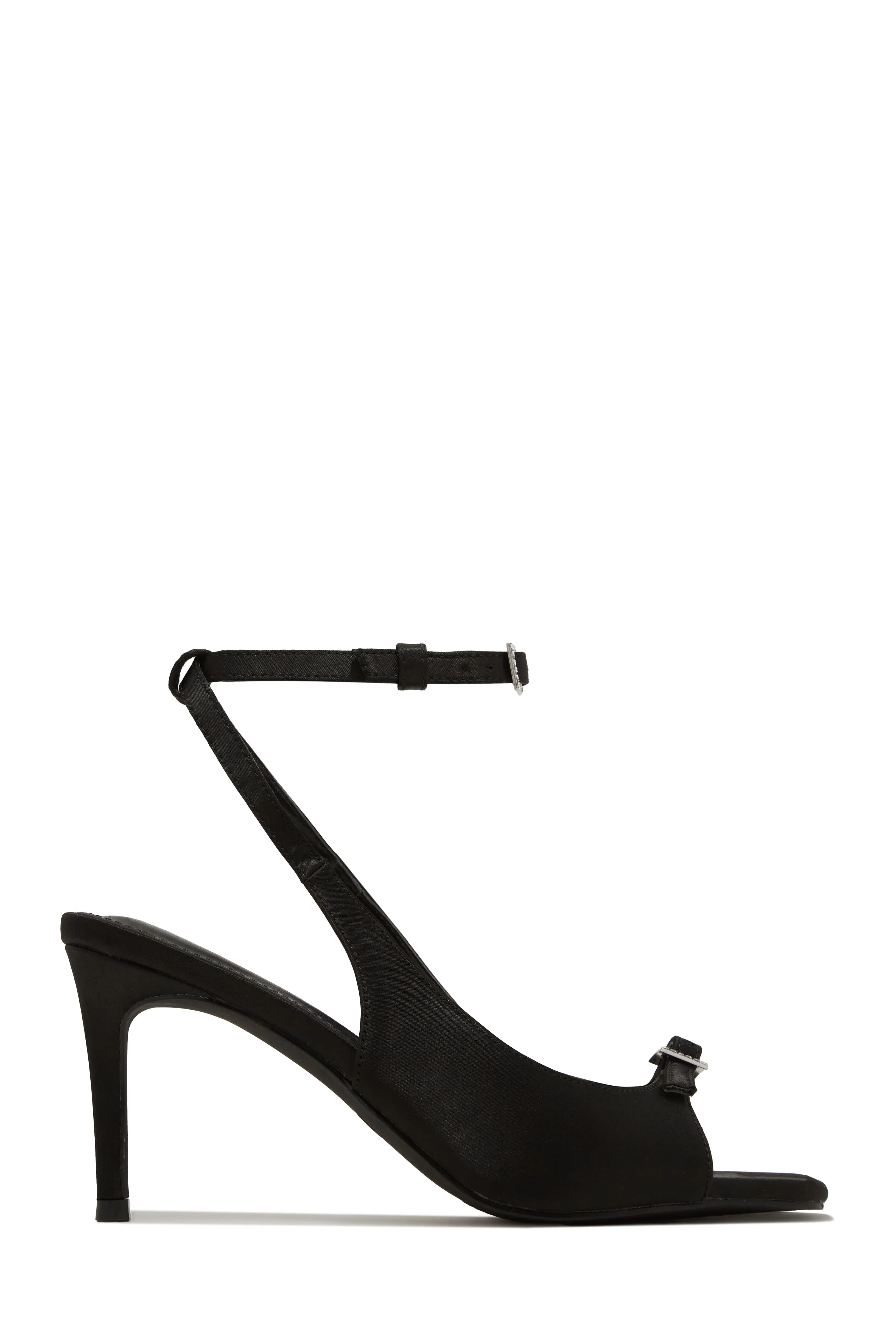 Evie Peep Toe Single Sole Heels - Black sold by Miss Lola product image thumbnail 5