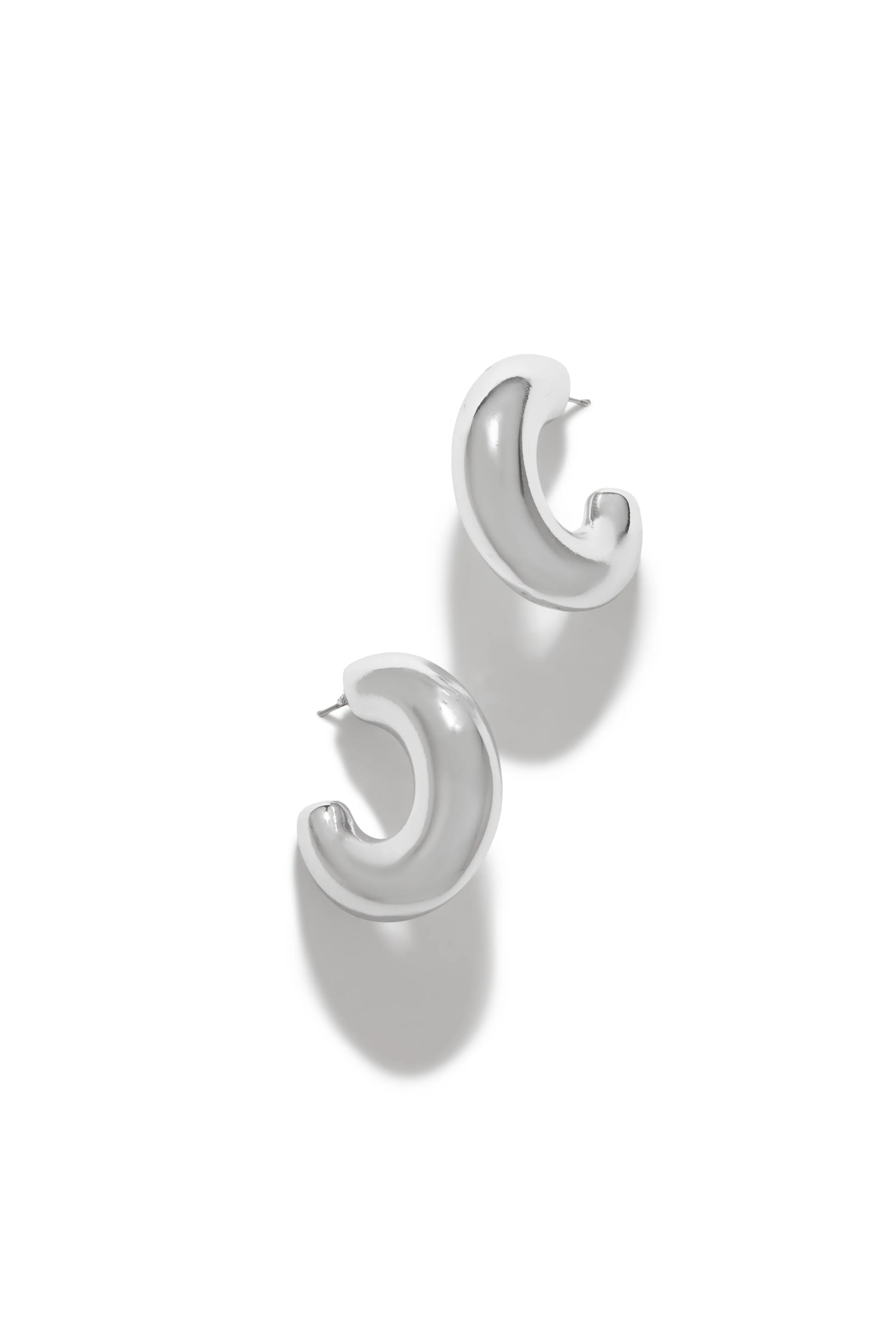 Tamia Abstract Hoop Earring - Silver sold by Miss Lola product image thumbnail 2