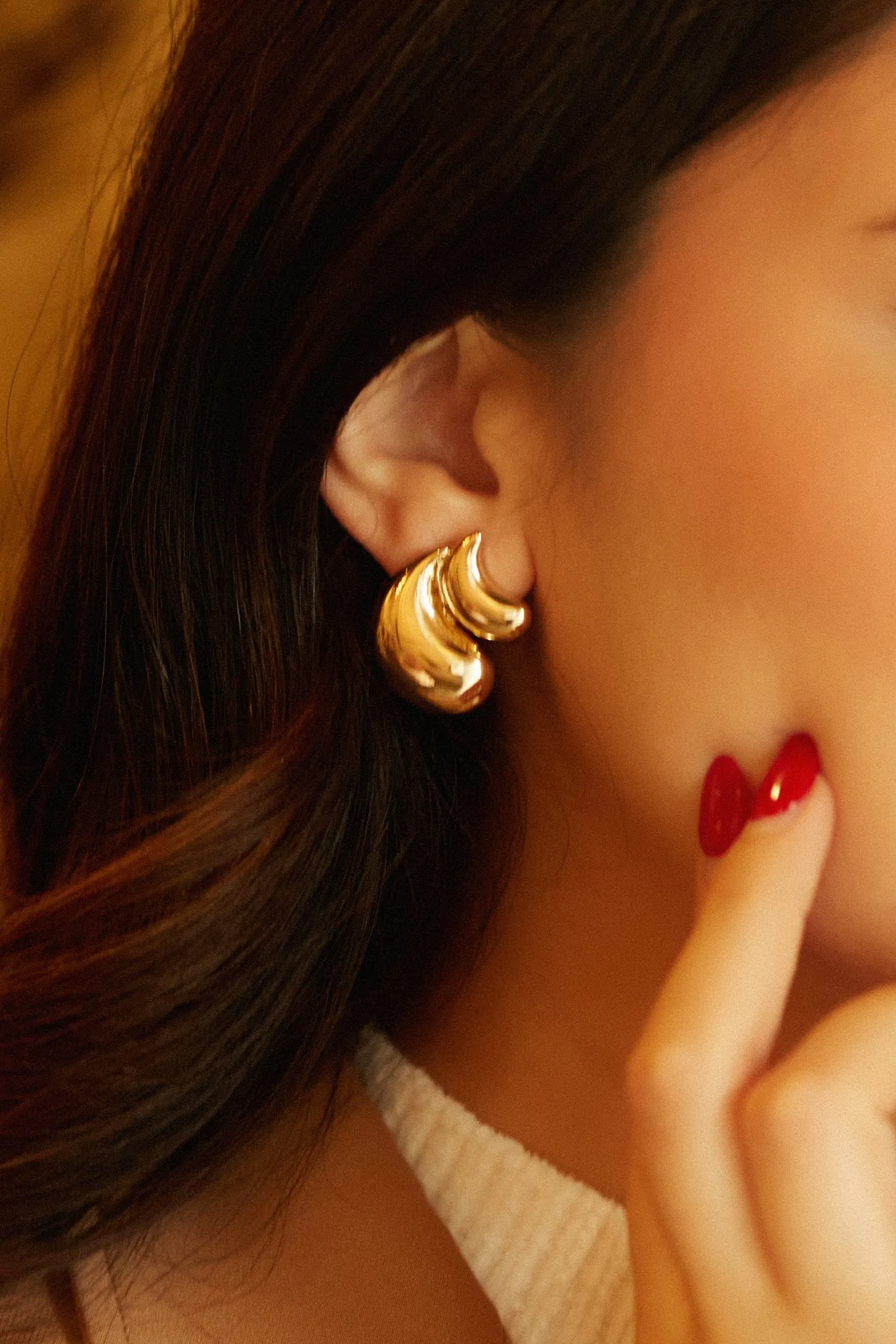 Aliah Earring - Gold sold by Miss Lola