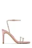 Miliana Embellished Ankle Strap Heels - Rose Gold sold by Miss Lola