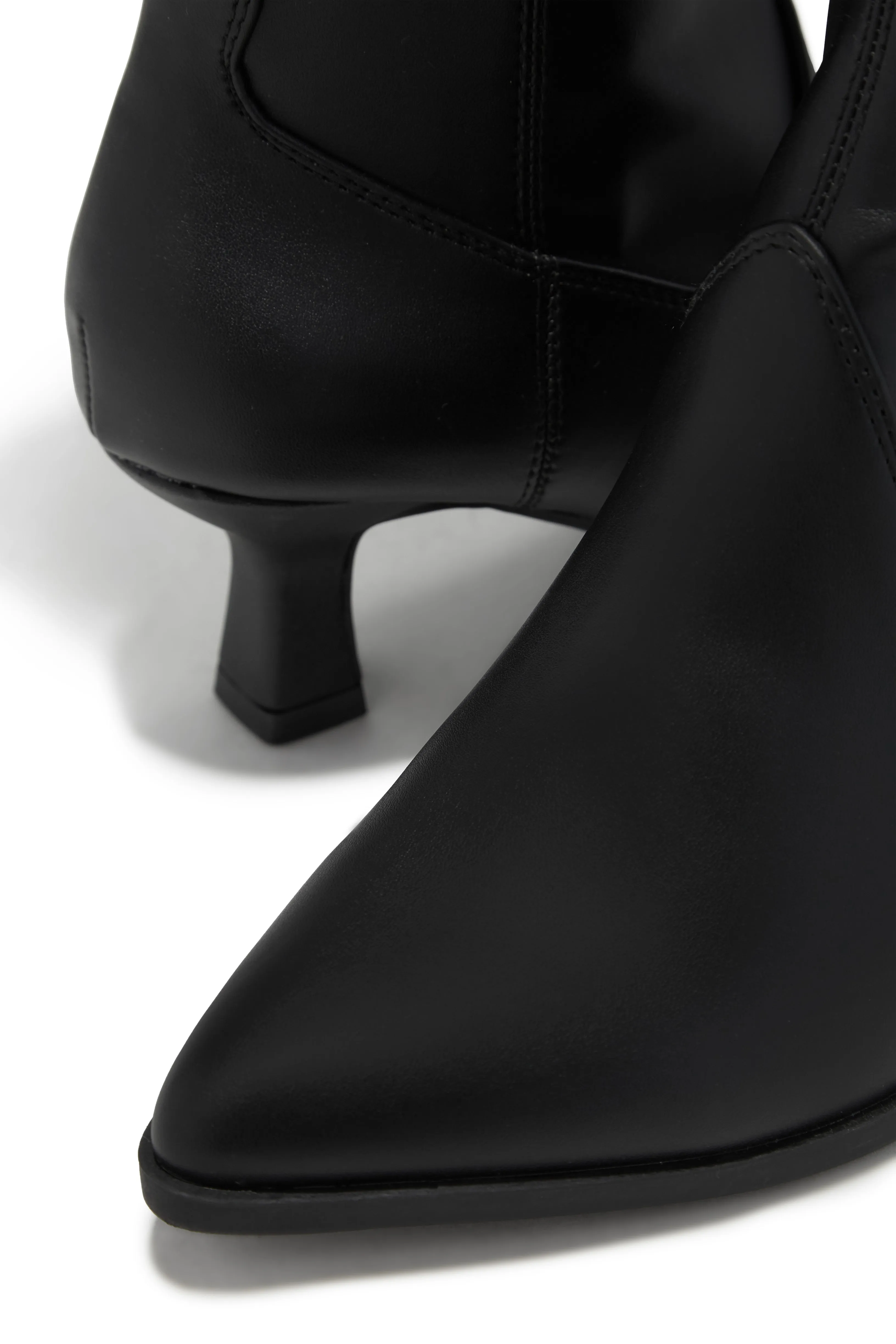 Roxy Kitten Heel Boots - Black sold by Miss Lola product image thumbnail 4