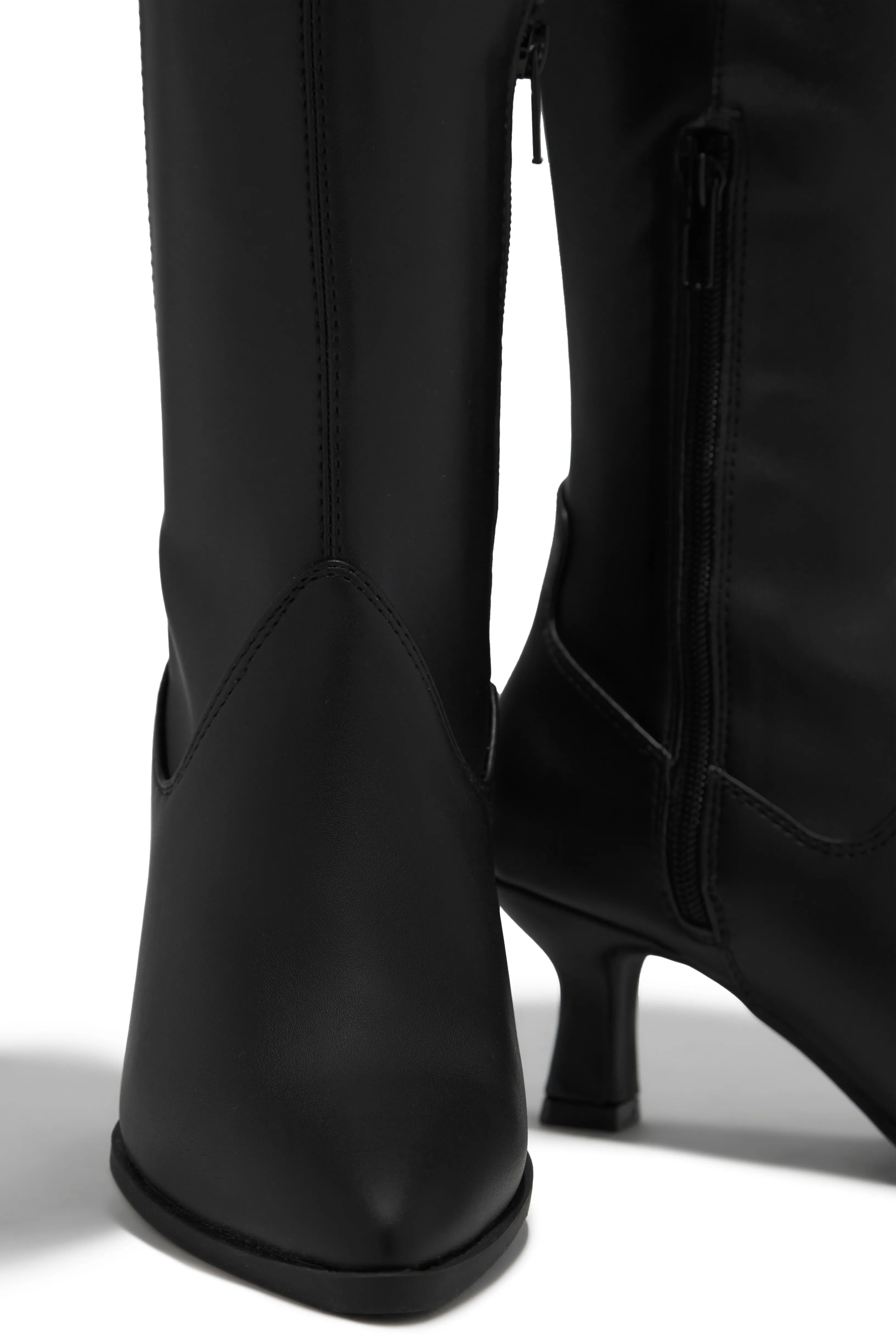 Roxy Kitten Heel Boots - Black sold by Miss Lola product image thumbnail 3