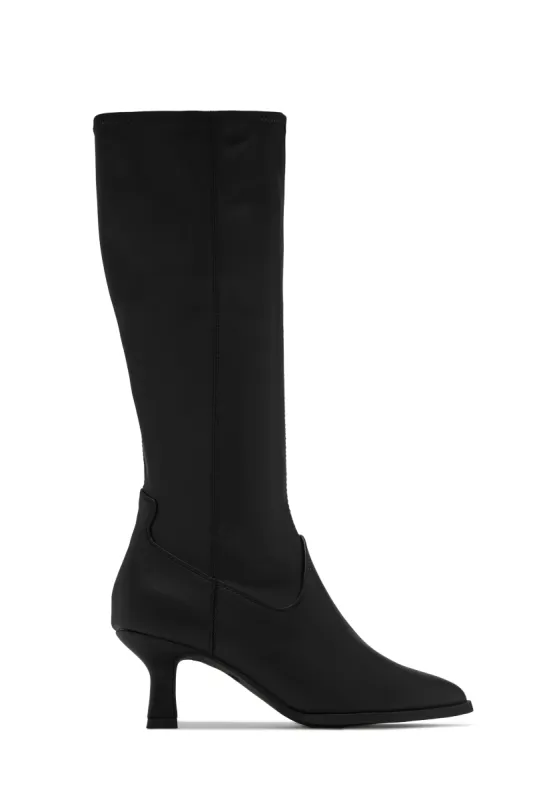 Roxy Kitten Heel Boots - Black sold by Miss Lola