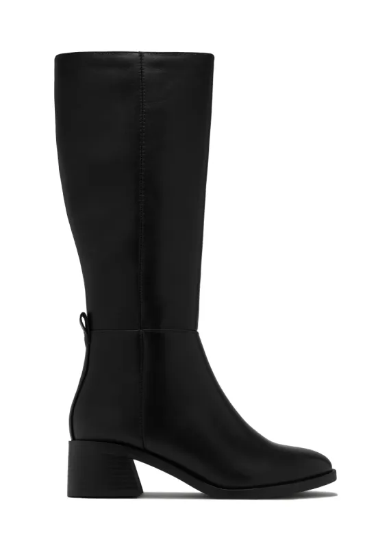 Stephany Knee High Boots - Black sold by Miss Lola