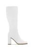 Paula Block Heel Boots - White sold by Miss Lola
