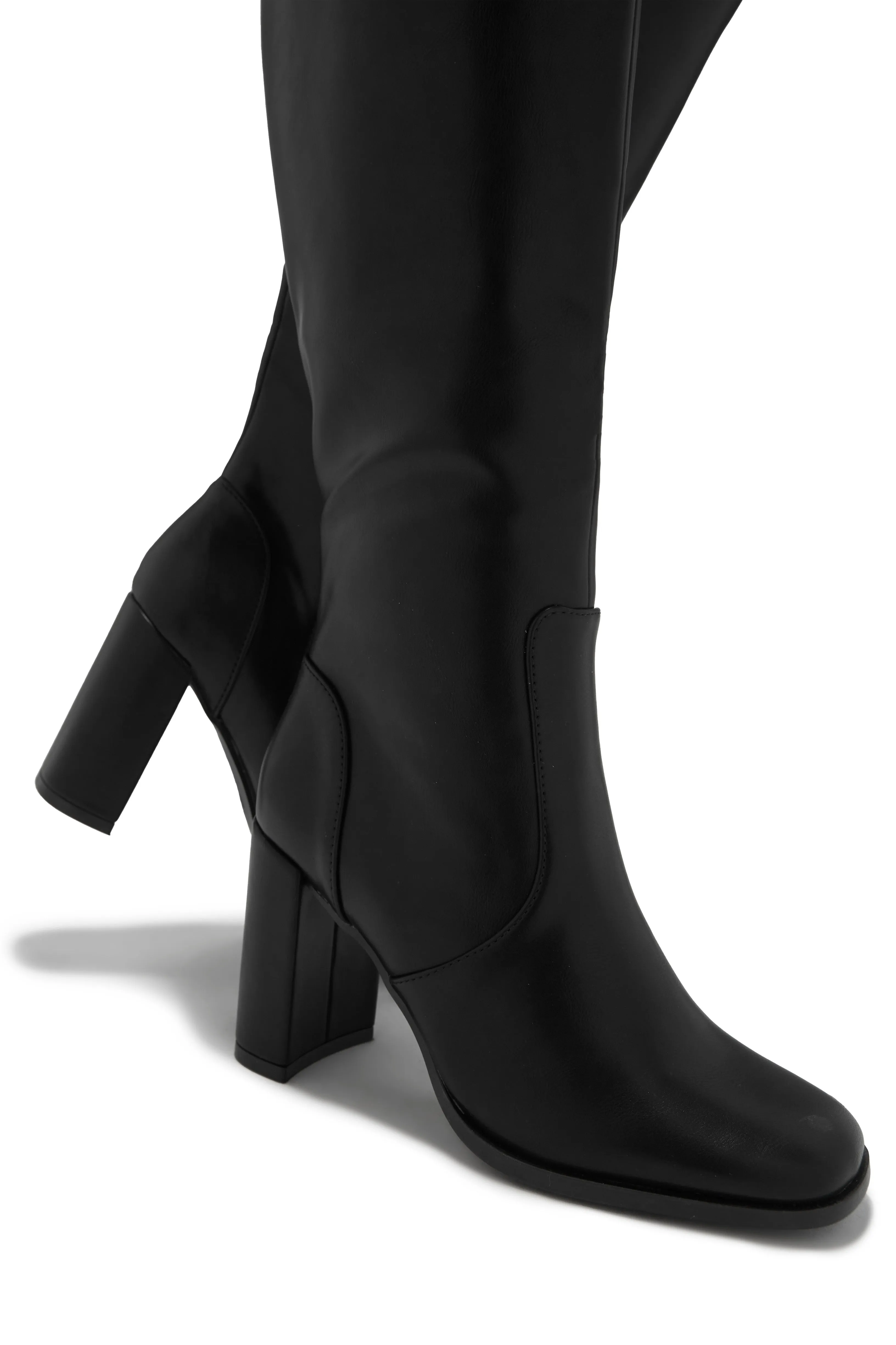 Paula Block Heel Boots - Black sold by Miss Lola product image thumbnail 3