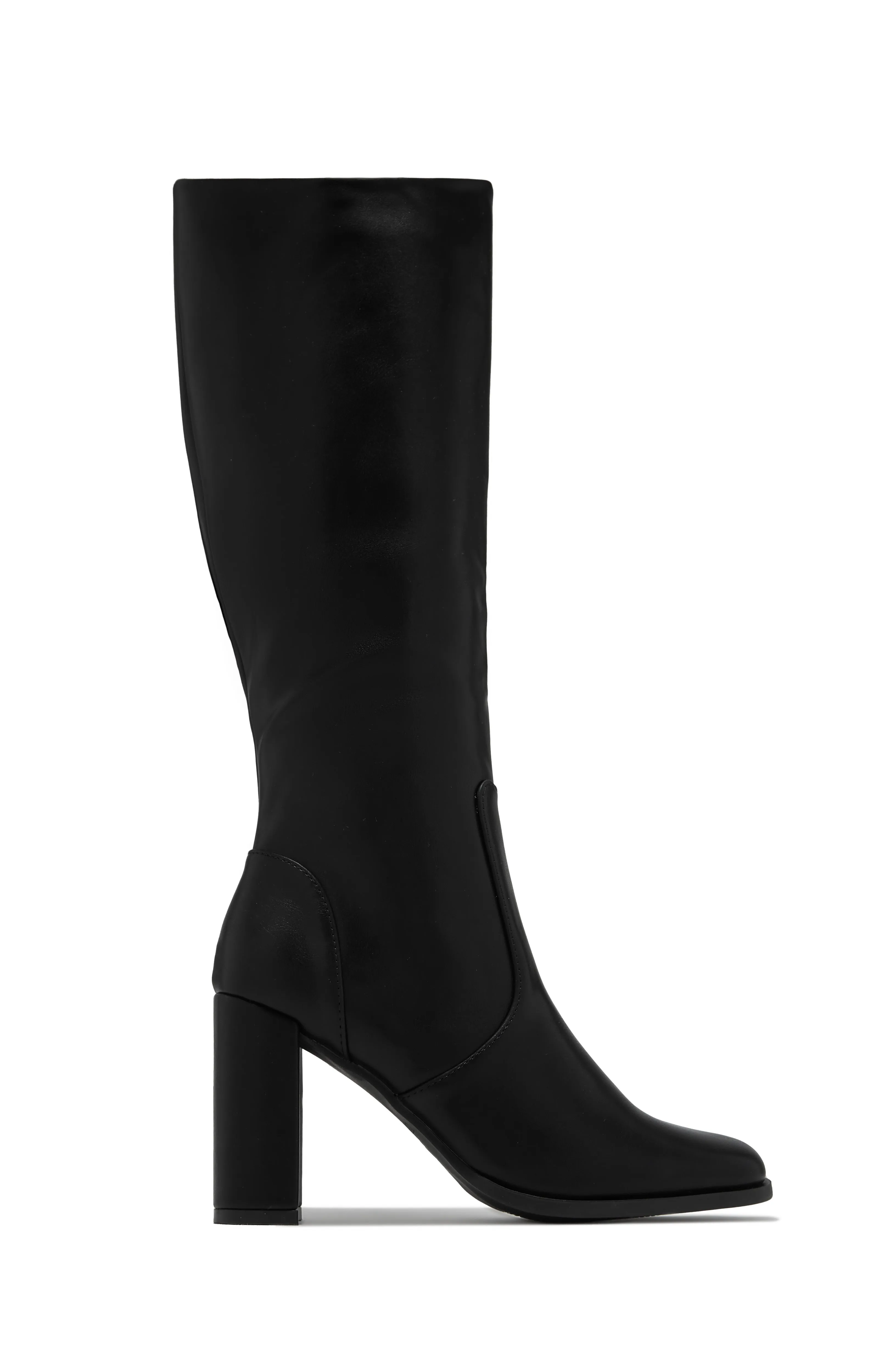 Paula Block Heel Boots - Black sold by Miss Lola
