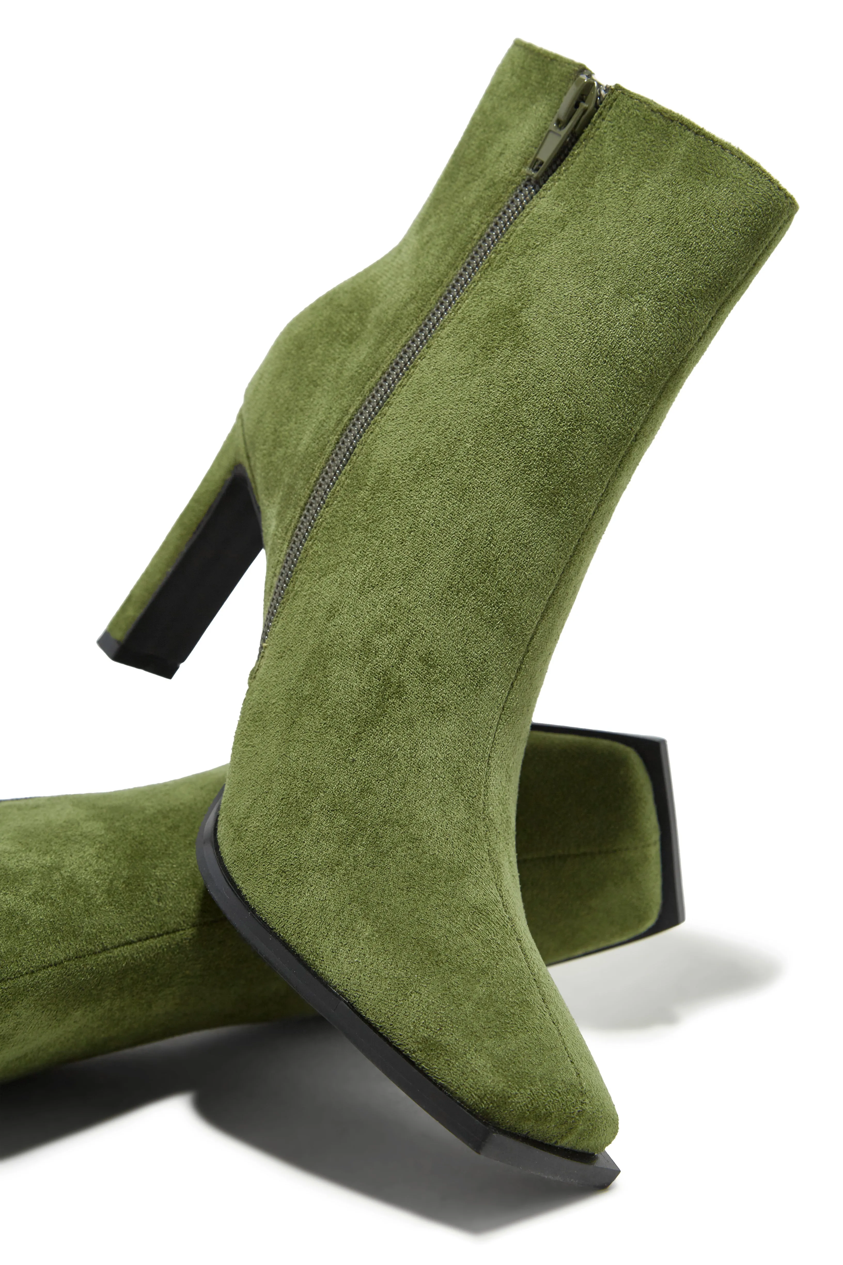 Laylah Ankle Boots - Green sold by Miss Lola product image thumbnail 5