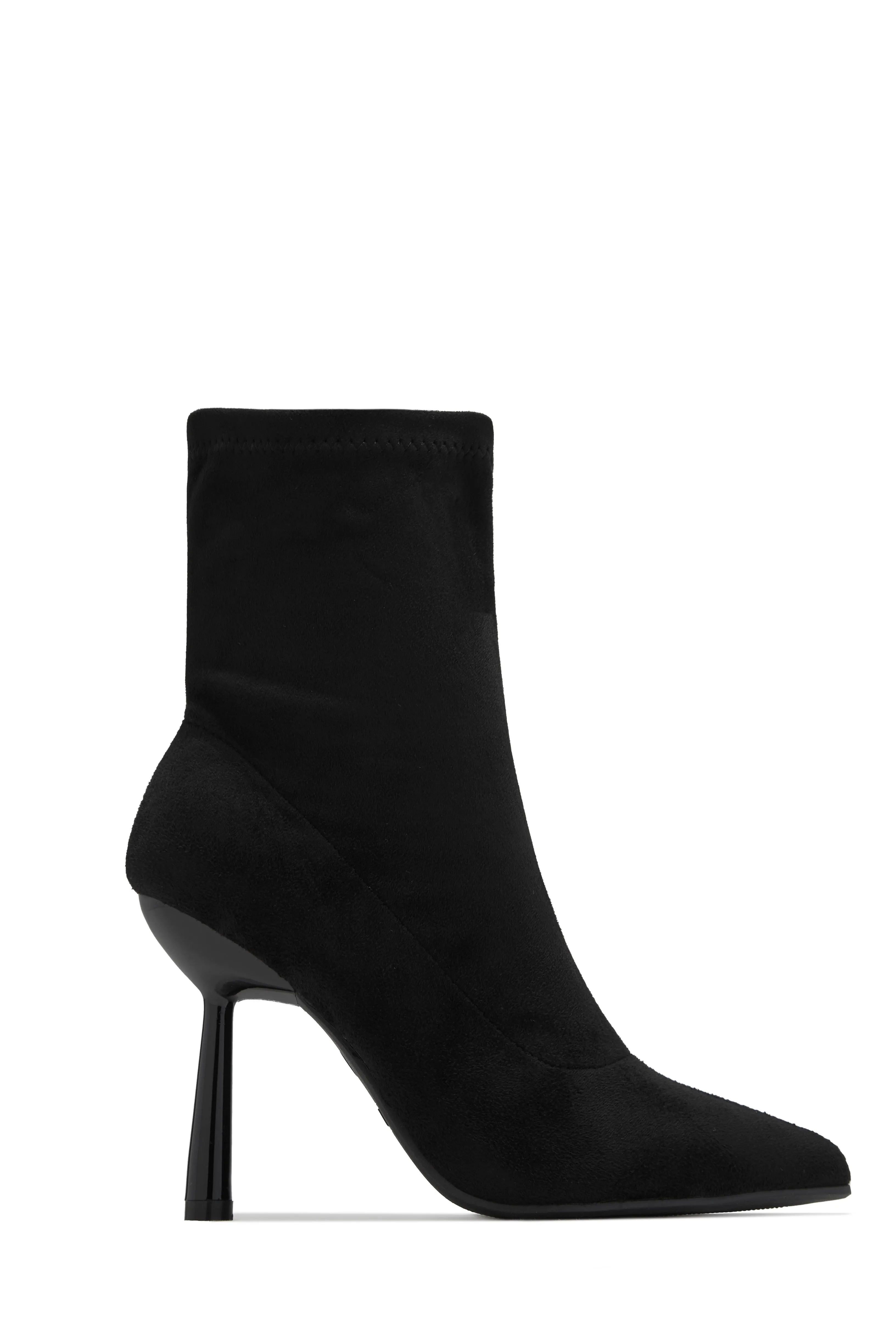 Trin Pointed Toe Ankle Boots - Black sold by Miss Lola