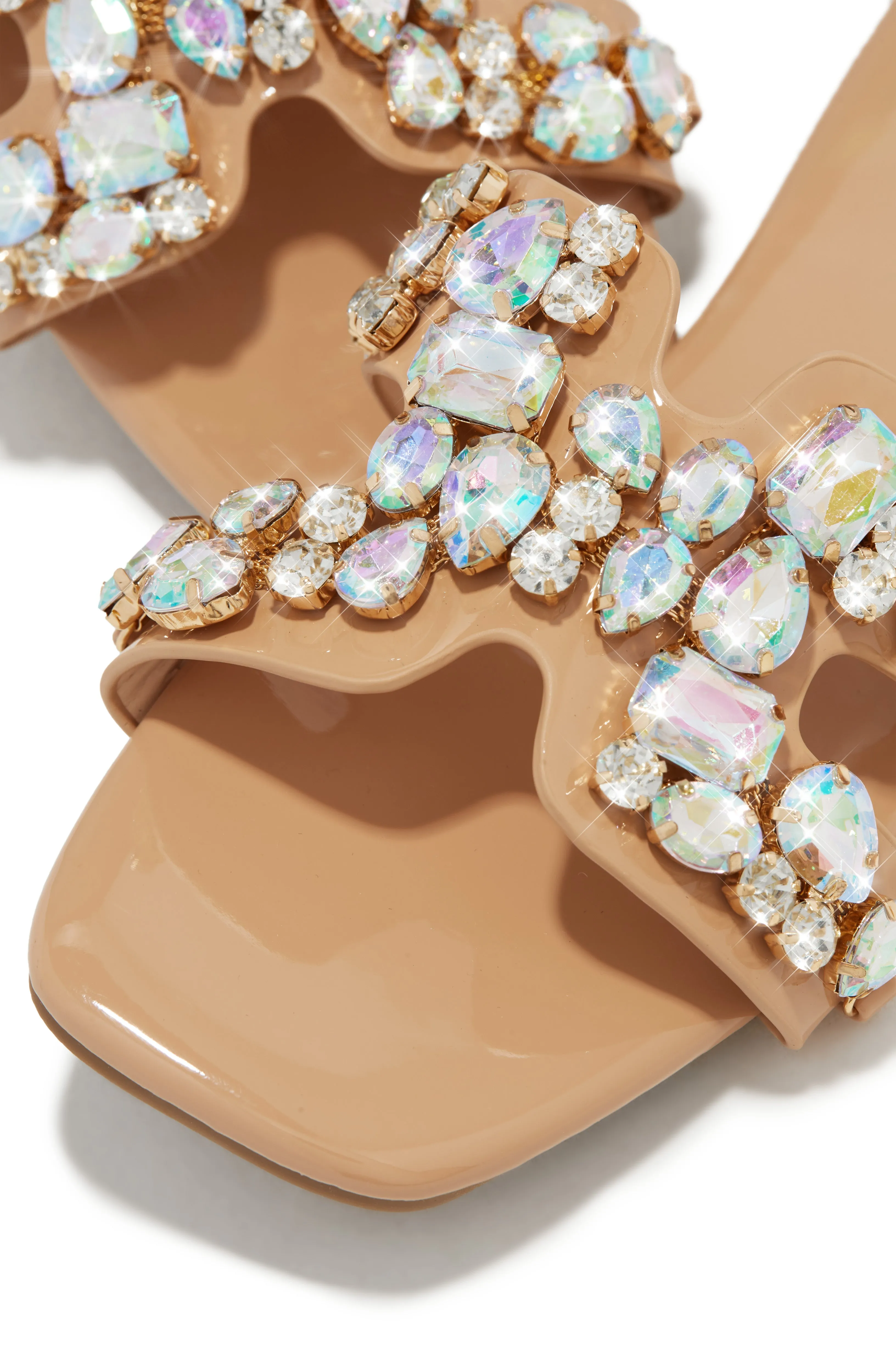 Aviani Embellished Slip On Sandals - Nude sold by Miss Lola product image thumbnail 2