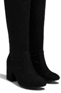 Maylene Over The Knee Wide Fit Boots - Black sold by Miss Lola