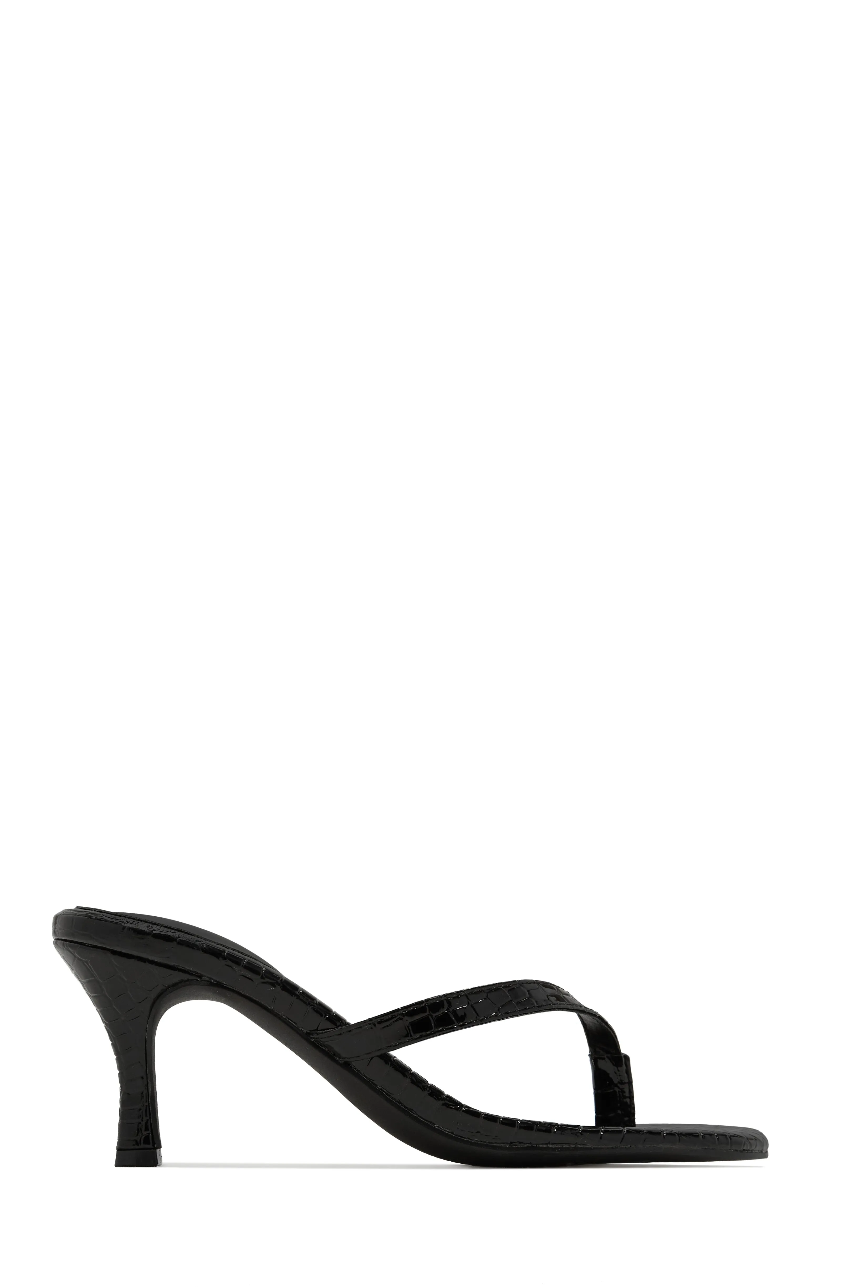 Tania Single Sole Mule Heels - Black Croc sold by Miss Lola product image thumbnail 5