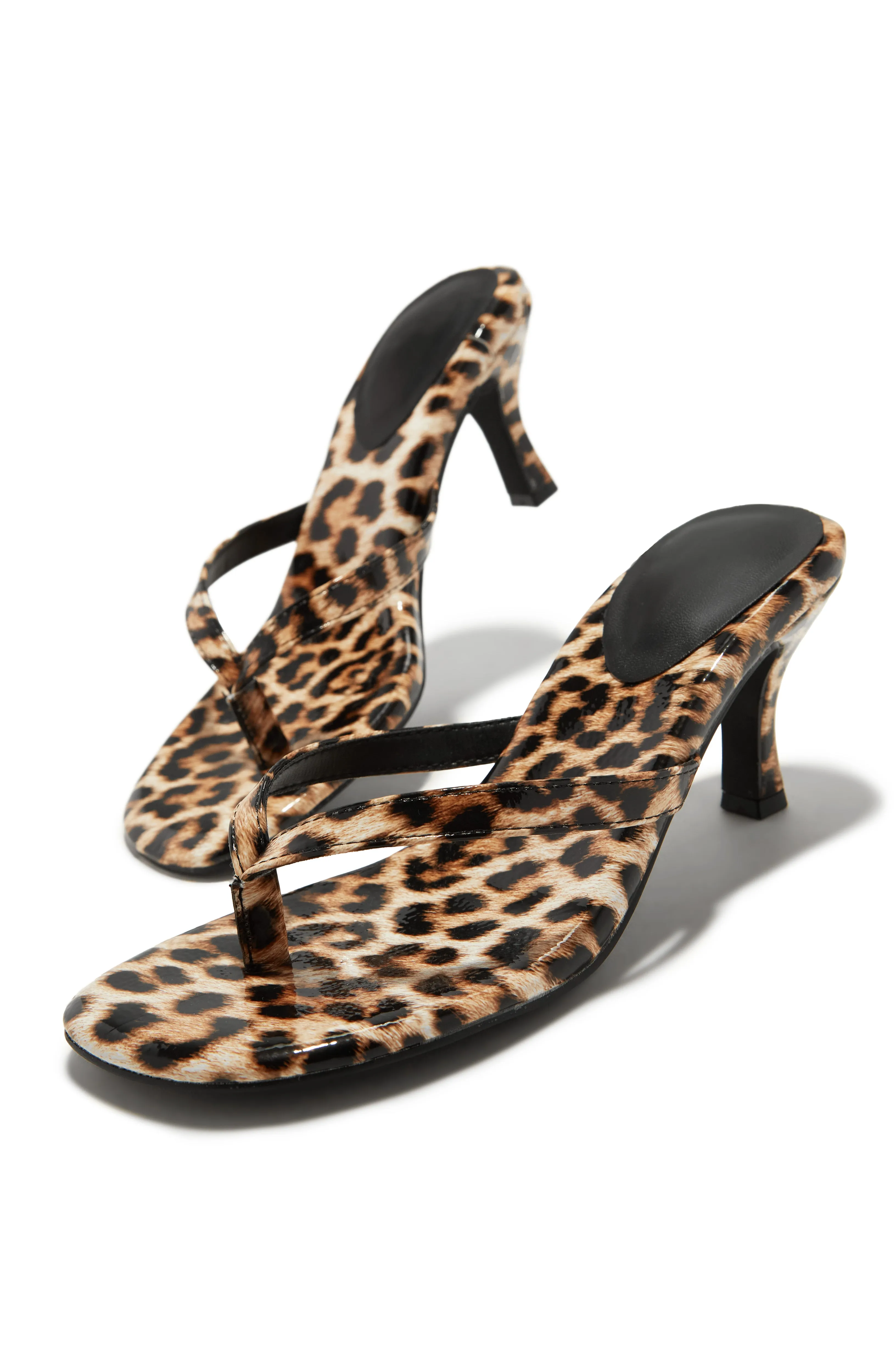 Tania Single Sole Mule Heels - Leopard sold by Miss Lola