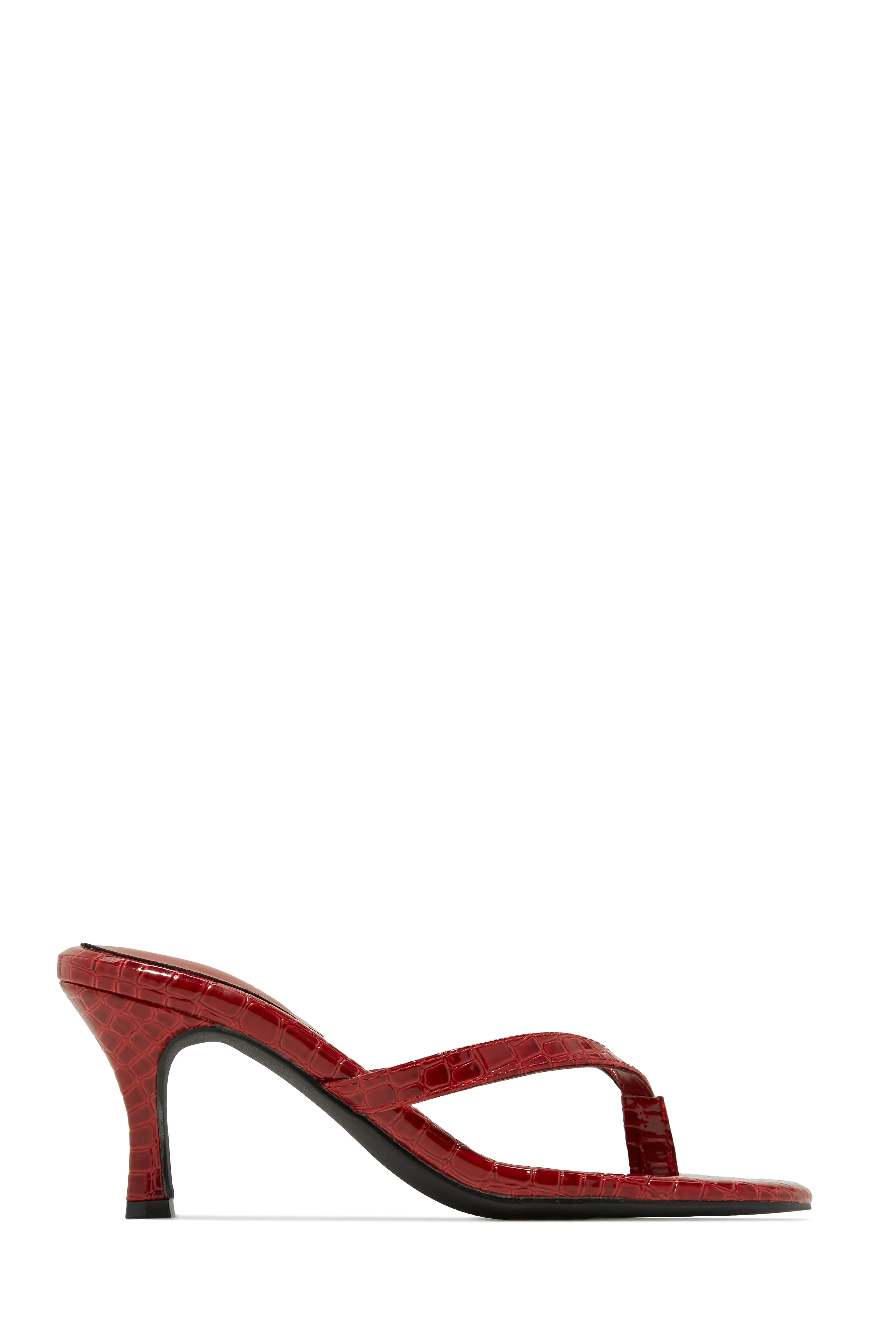 Tania Single Sole Mule Heels - Red Croc sold by Miss Lola product image thumbnail 5