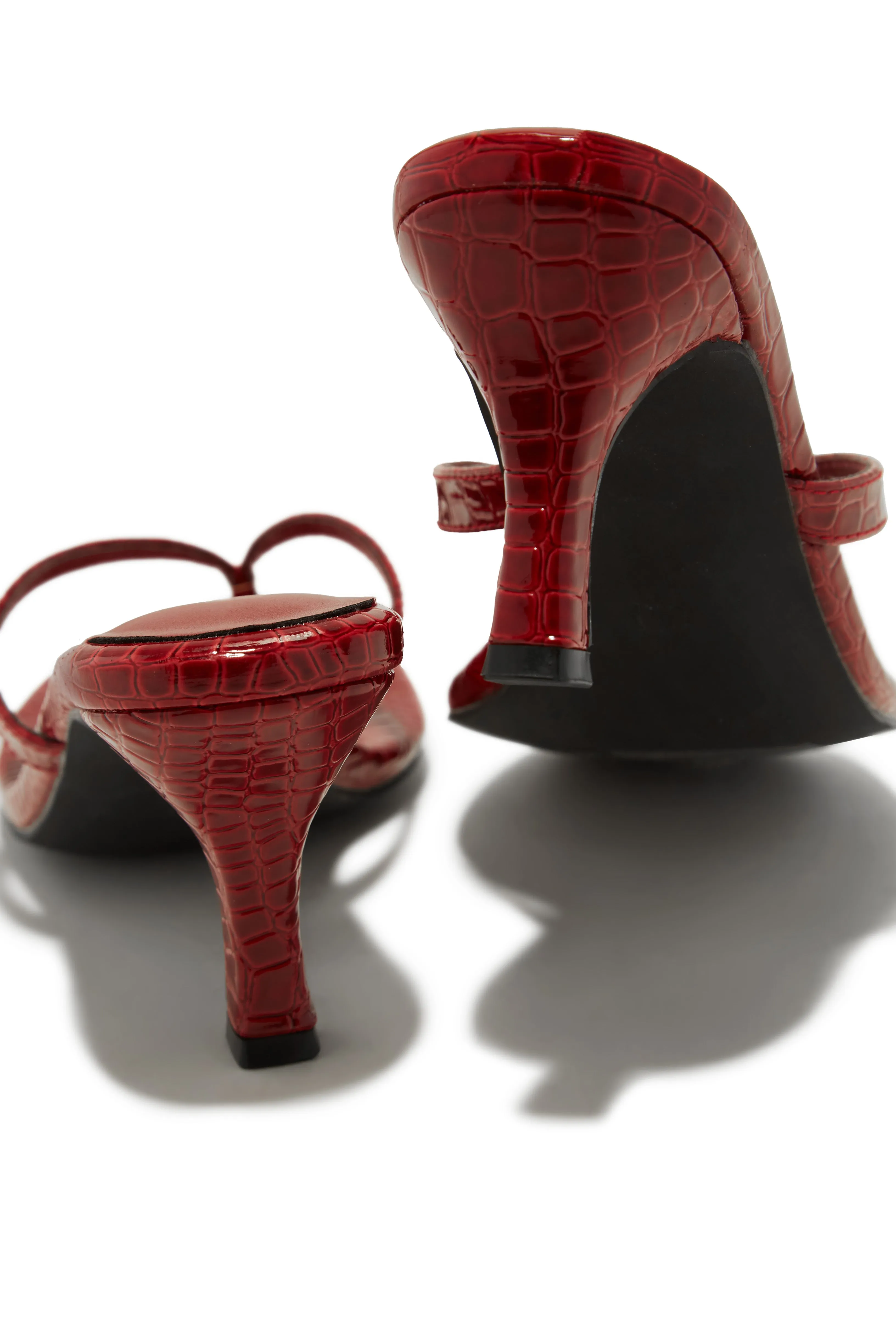 Tania Single Sole Mule Heels - Red Croc sold by Miss Lola product image thumbnail 3