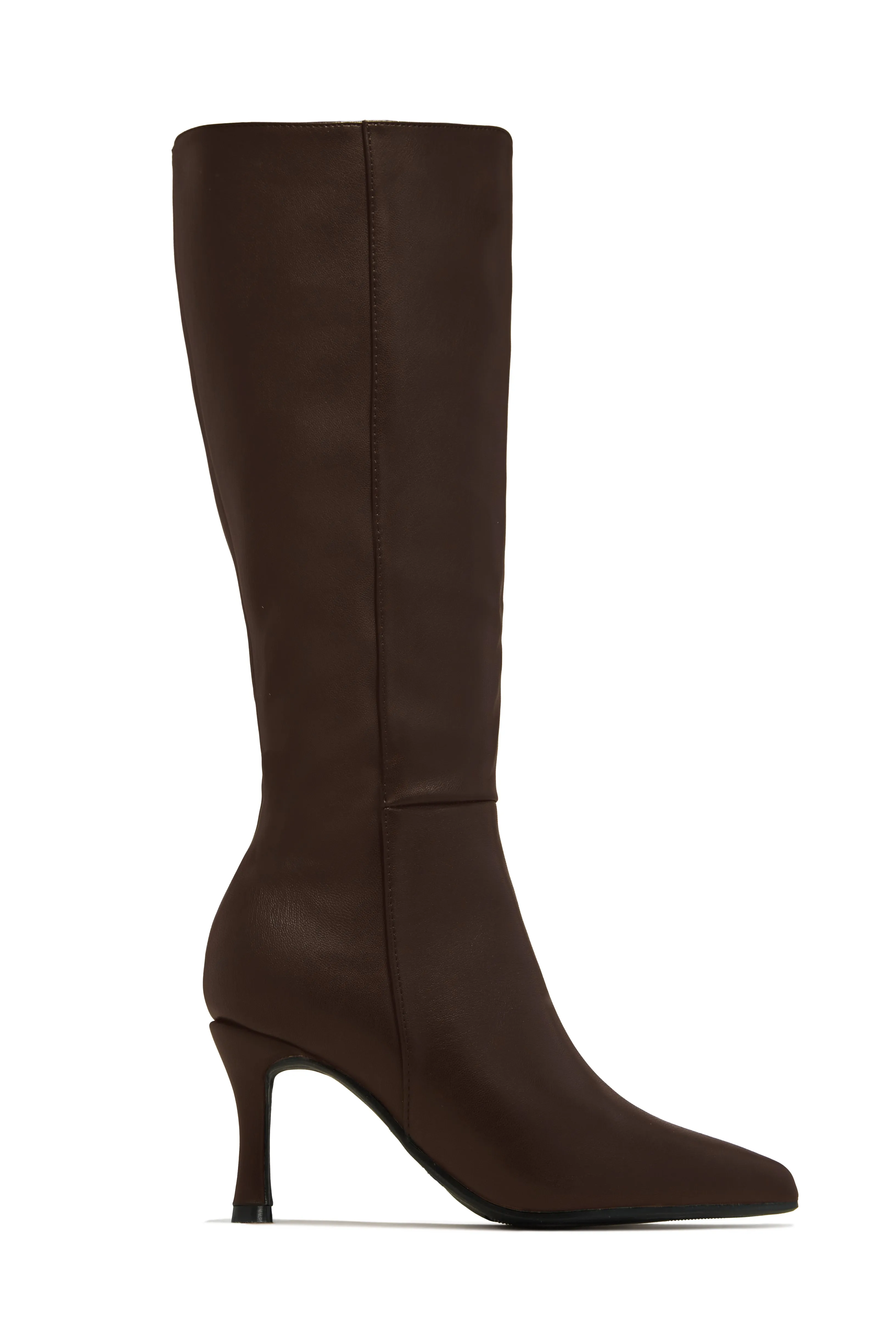 Zama Knee High Heel Boots - Brown sold by Miss Lola product image thumbnail 2