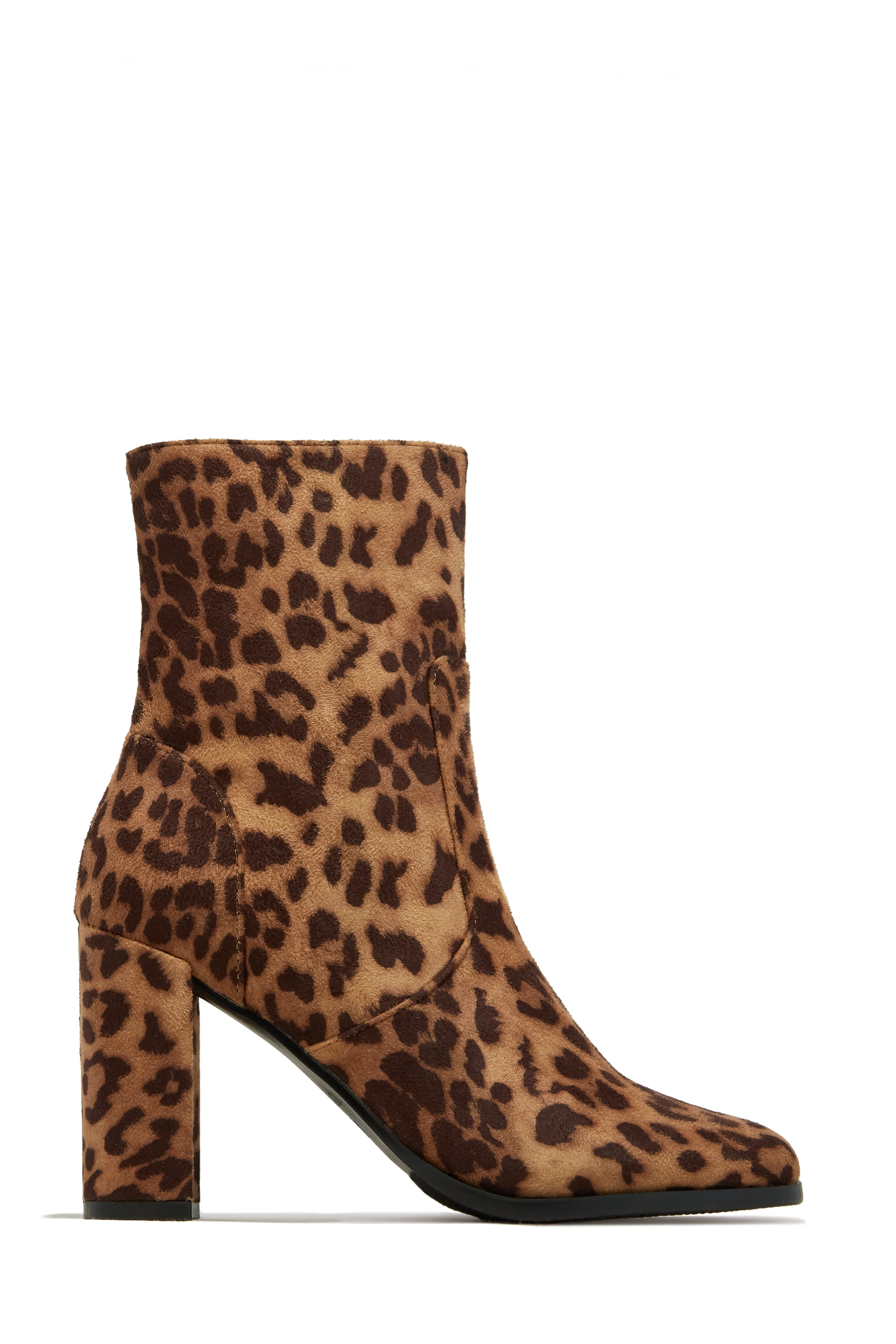 Harlow Block Heel Ankle Boot - Leopard sold by Miss Lola
