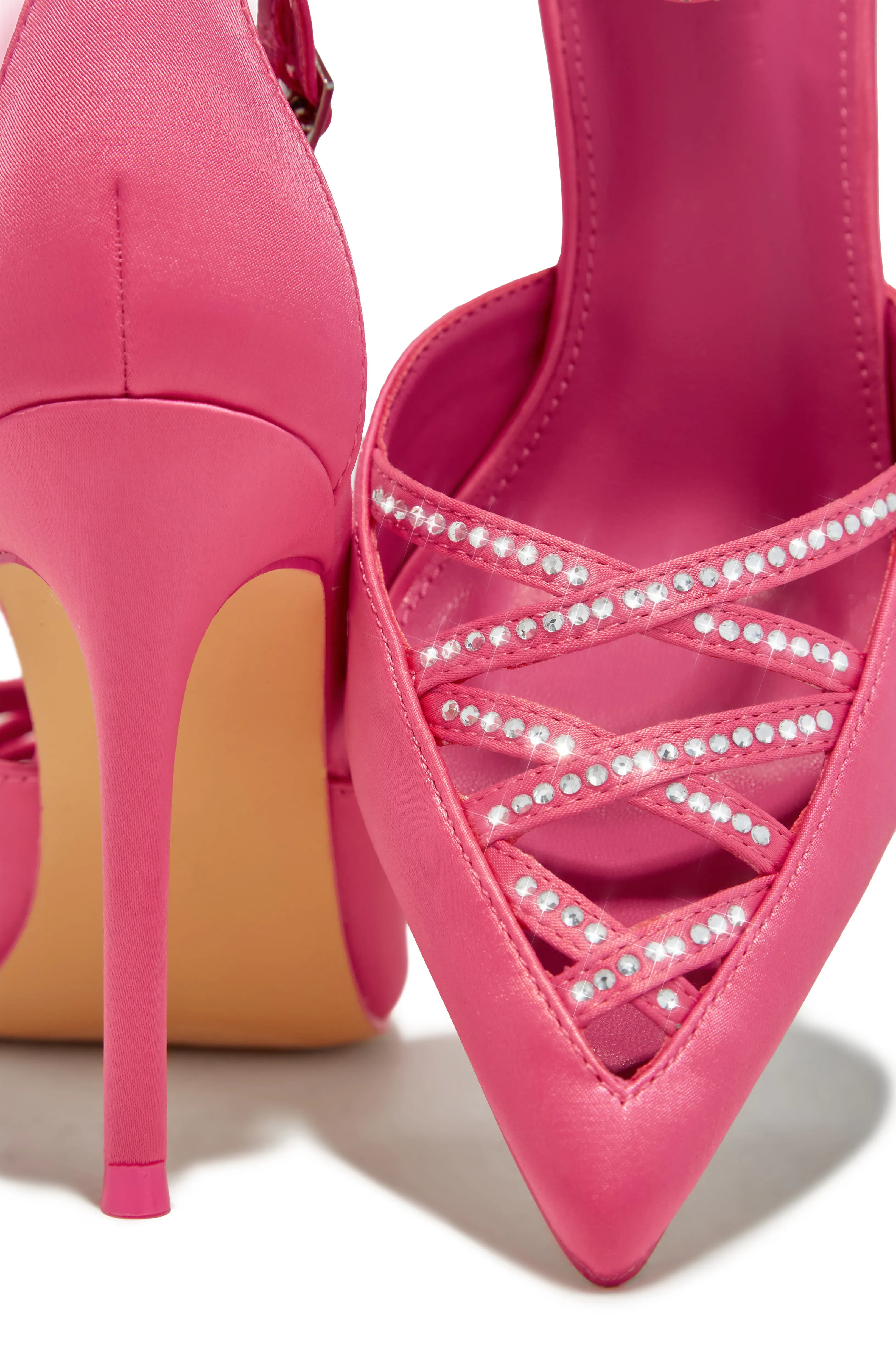 Tanalee Embellished High Heel Pumps - Pink sold by Miss Lola product image thumbnail 3