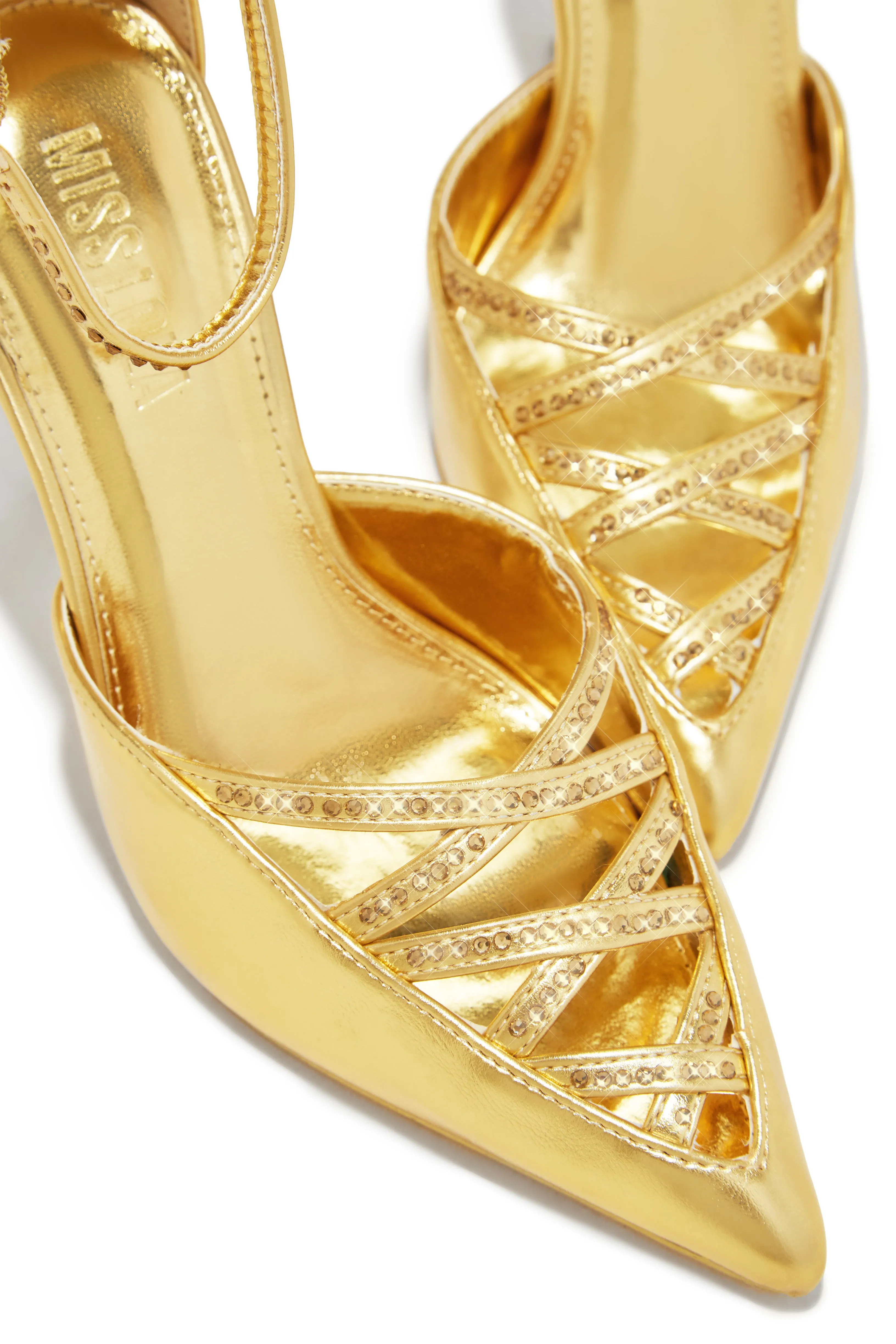 Tanalee Embellished High Heel Pumps - Gold sold by Miss Lola product image thumbnail 2