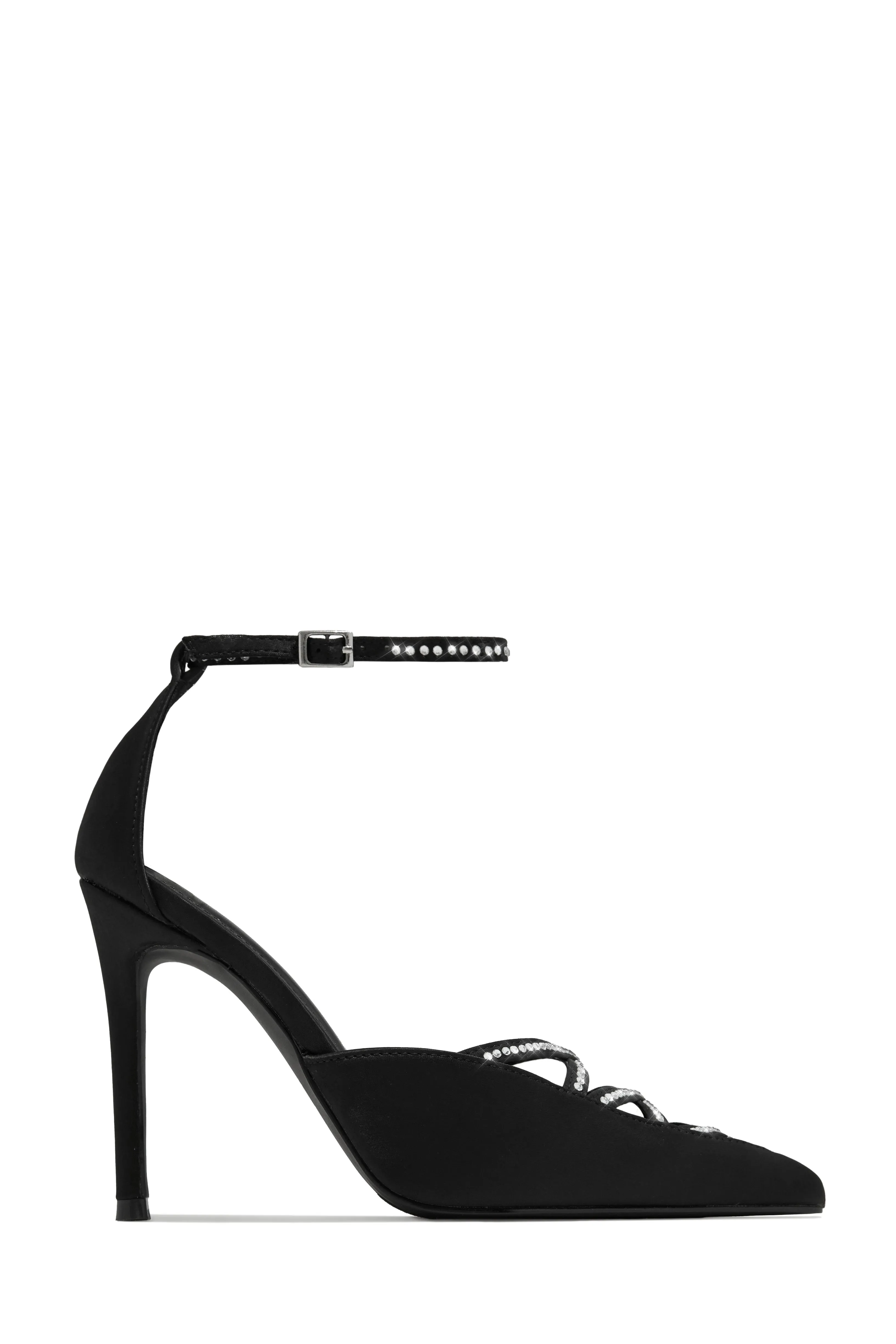 Tanalee Embellished High Heel Pumps - Black sold by Miss Lola